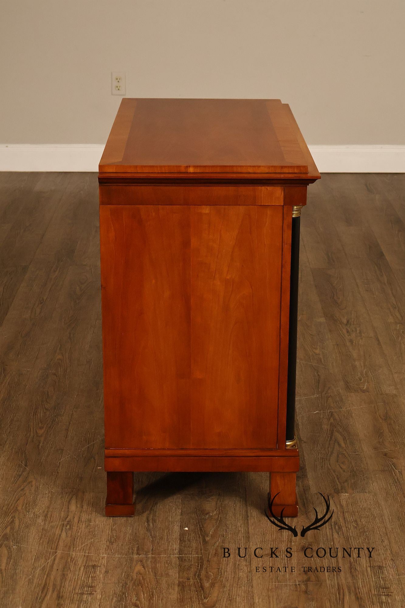Baker Biedermeier Style Chest of Drawers with Ebonized Columns