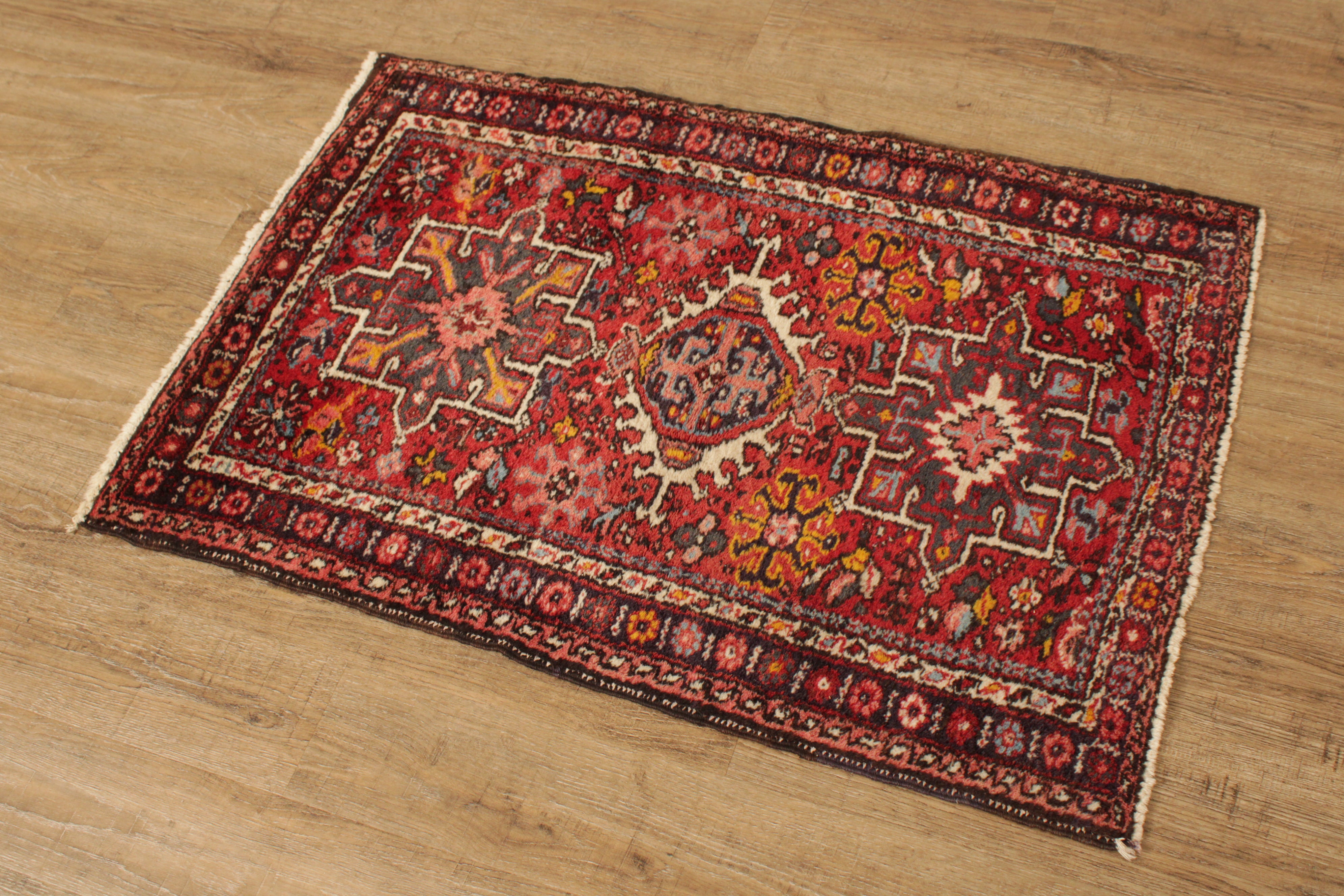 Vintage Afghan Kazak Area Rug, 4' x 2.5'