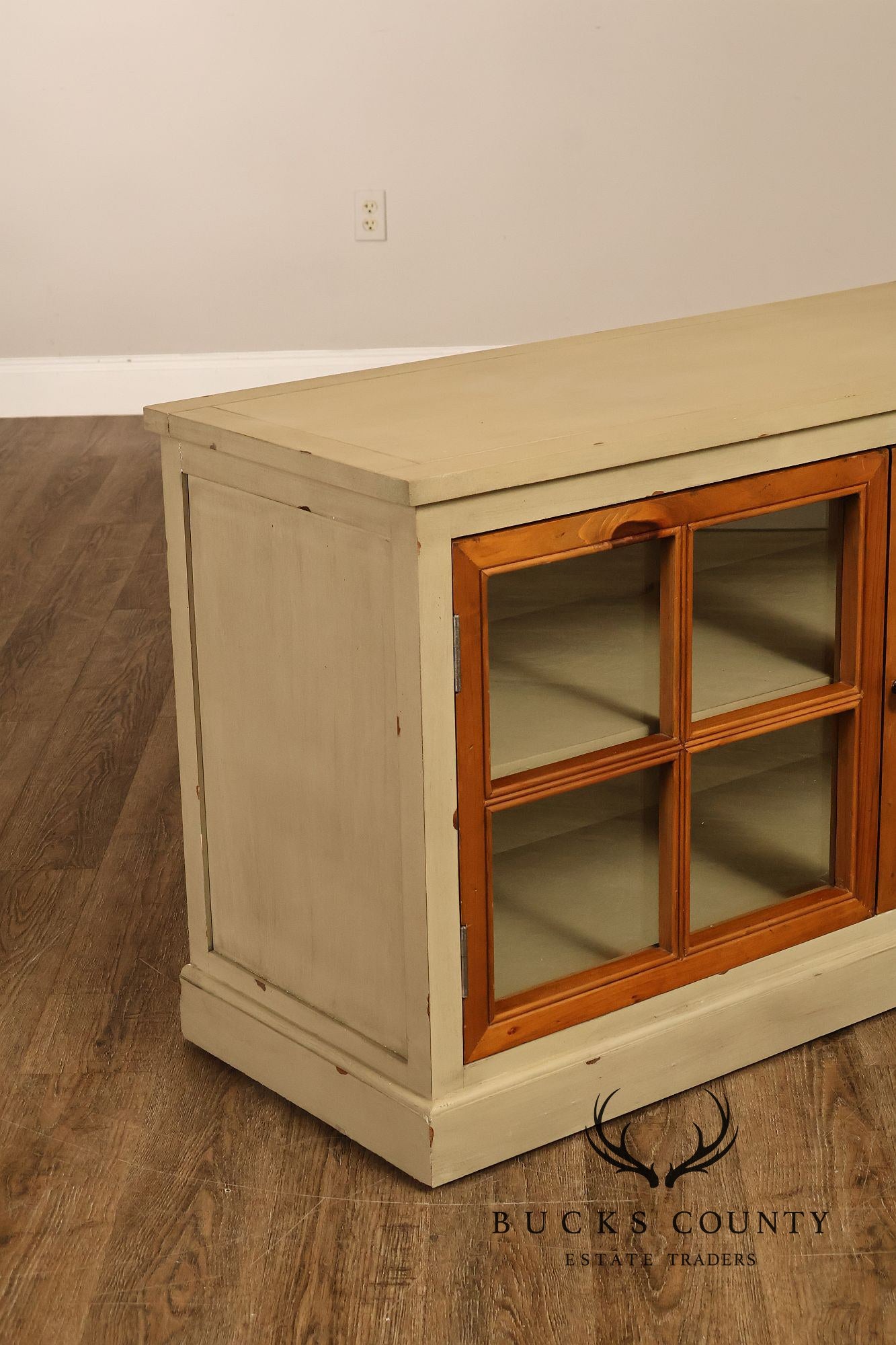 Pier 1 Imports Painted Farmhouse Style Two Tone Media Console