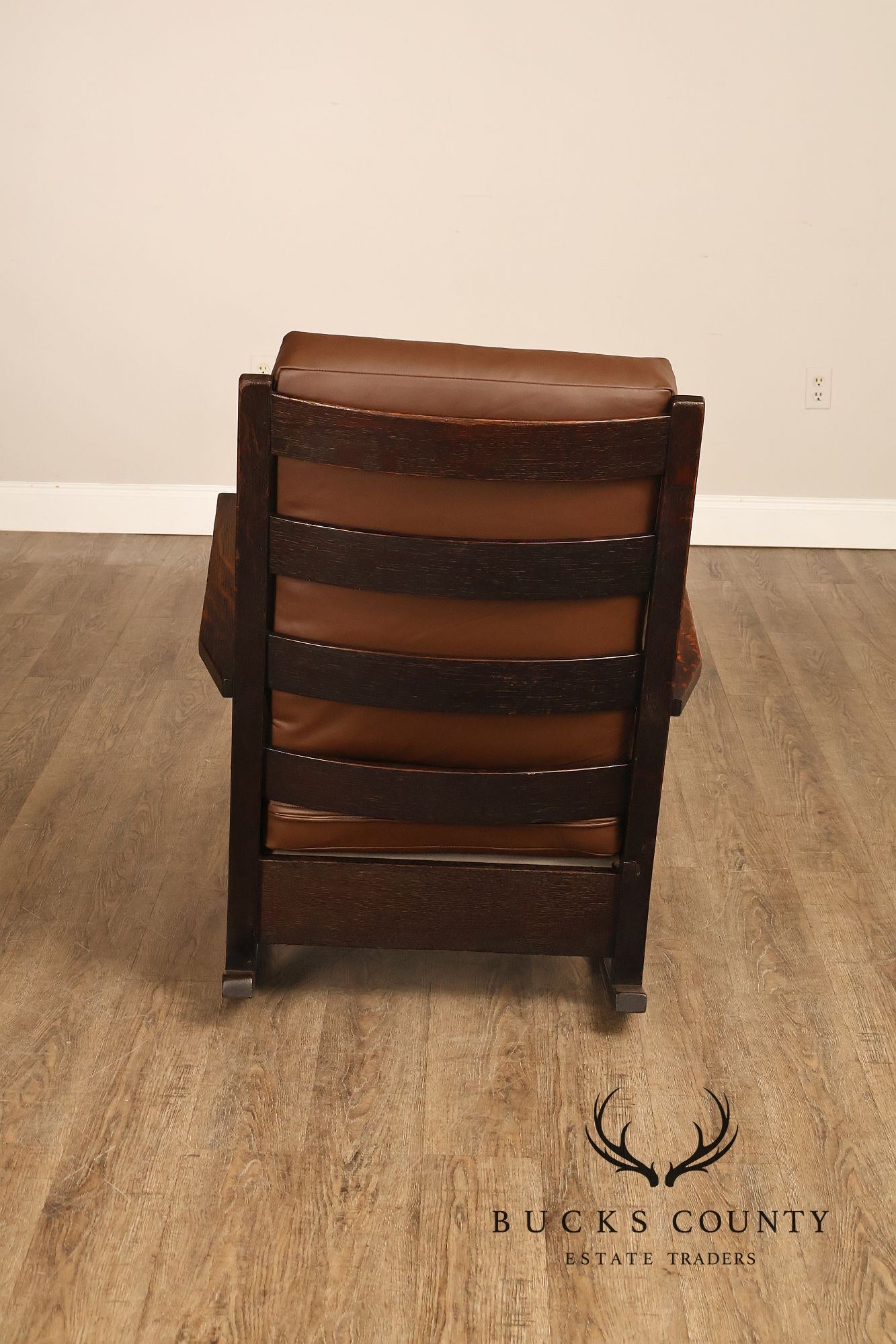 Gustav Stickley Antique Mission Oak Slatted Rocker Model No. 323