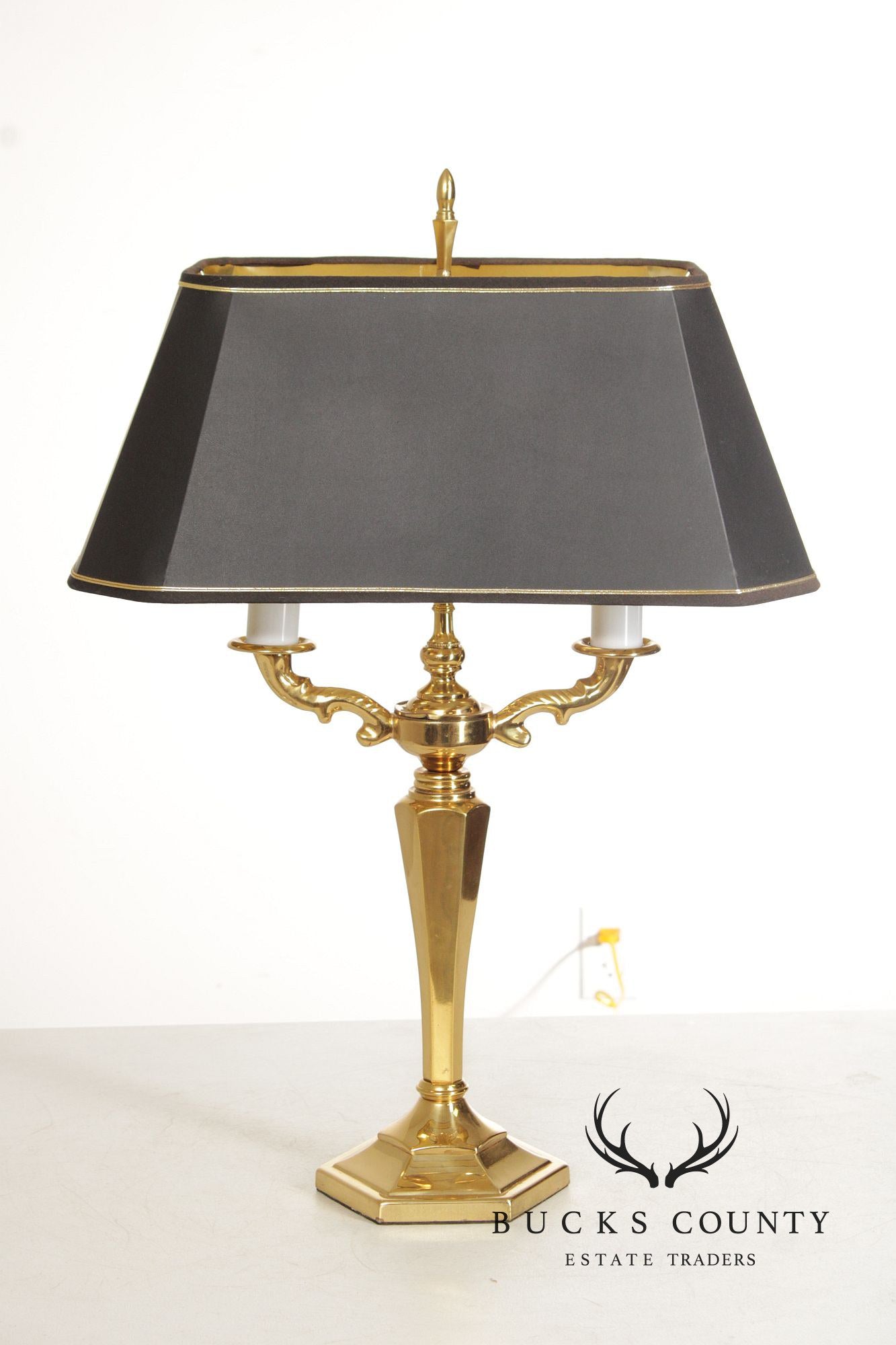 Traditional Brass Bouillotte Desk Lamp