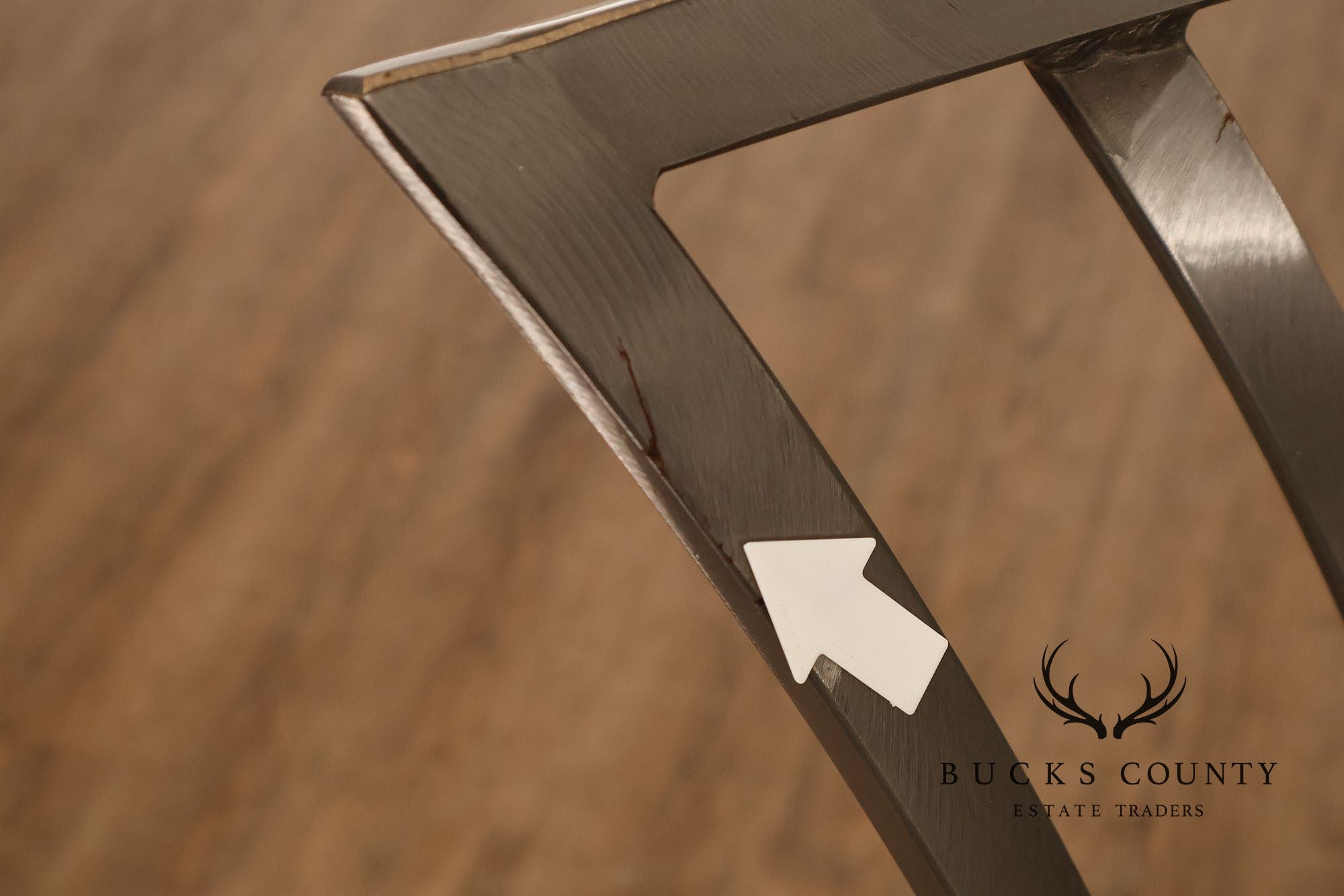 Shaver Howard Modern Style Set Of Eight Brushed Steel Dining Chairs