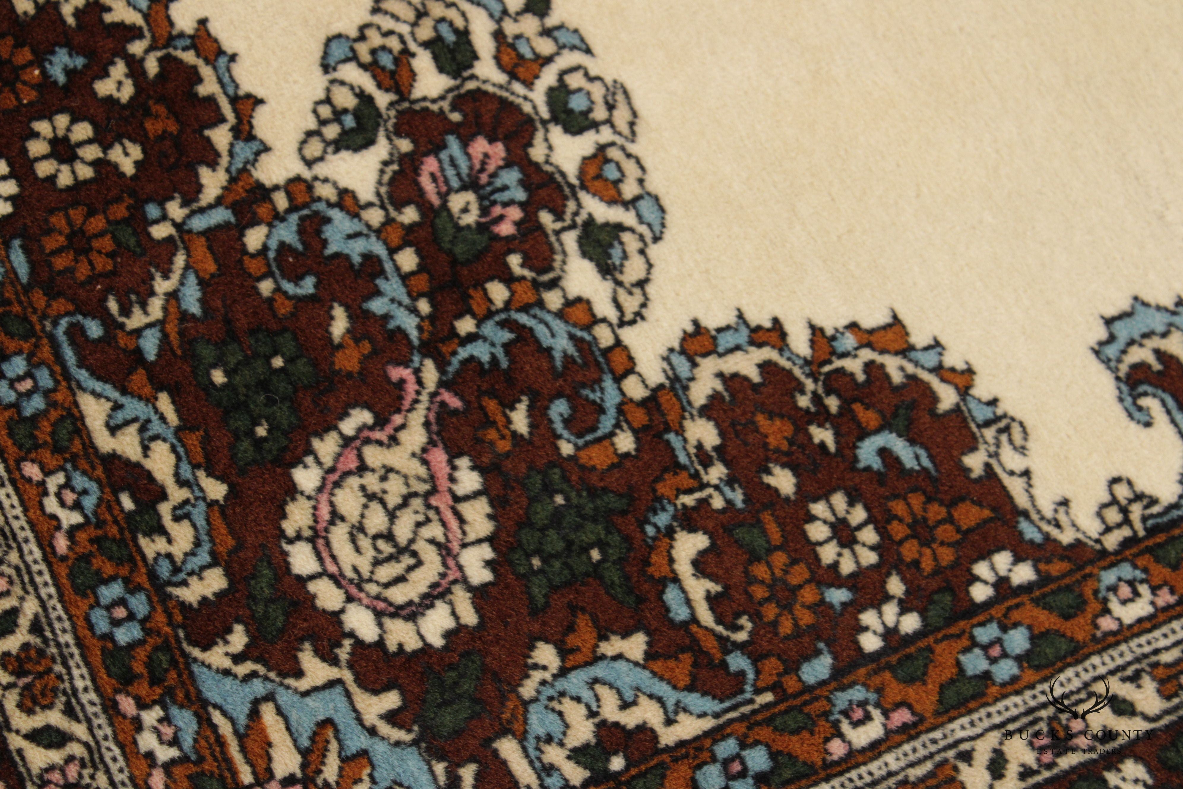 Vintage Hand Woven Persian Wool Medallion Area Rug