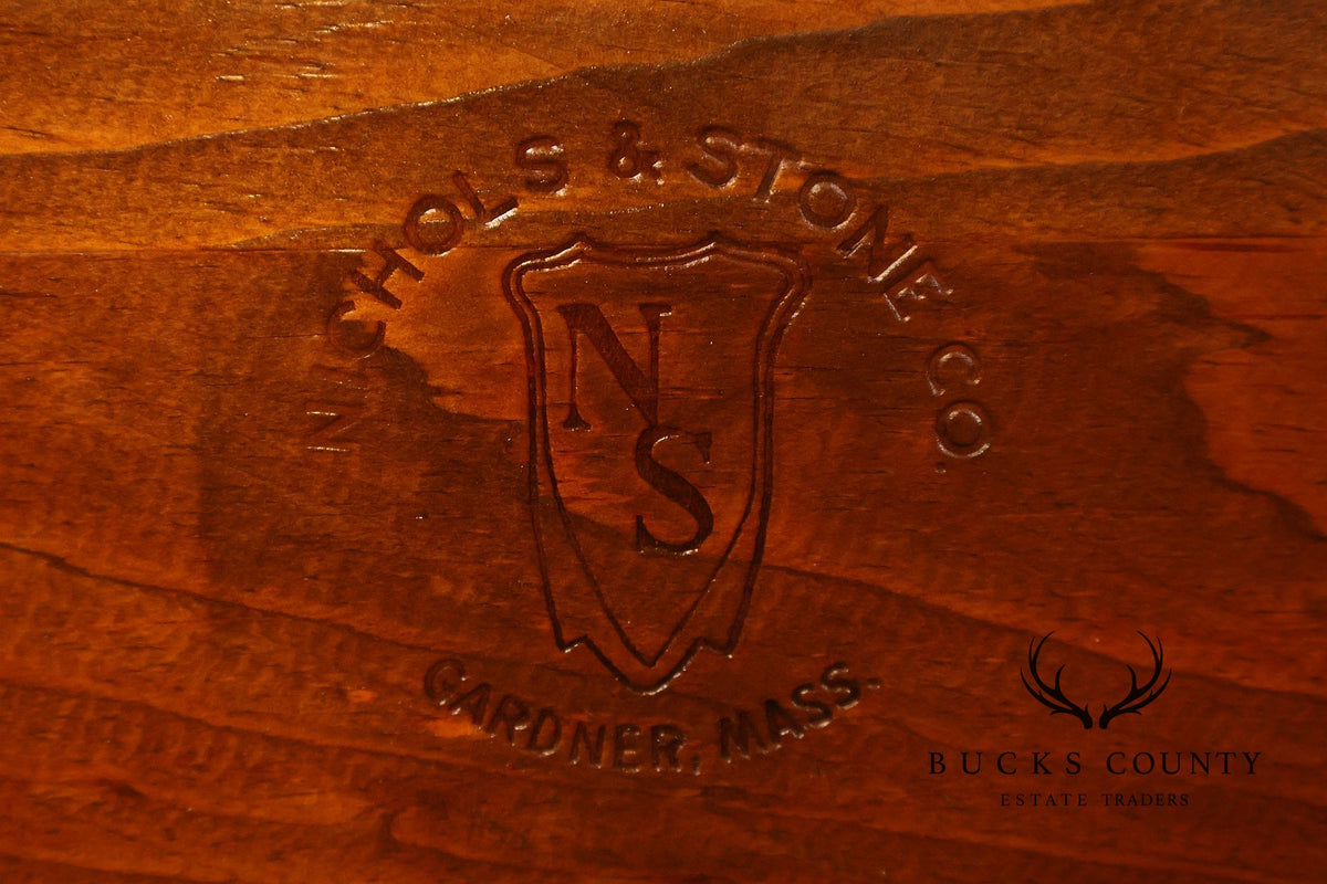 Nichols and Stone Pair of Oak Windsor Armchairs