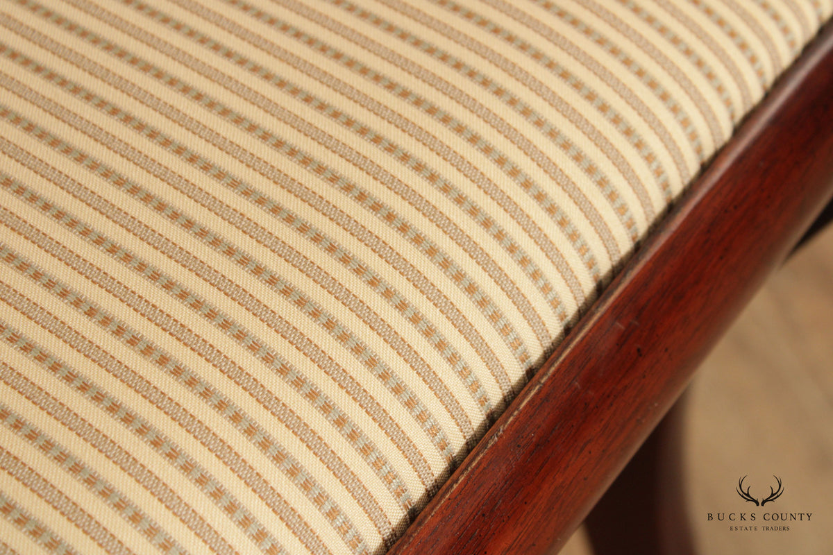 Hickory Chair Empire Style Pair of Mahogany Dining Side Chairs