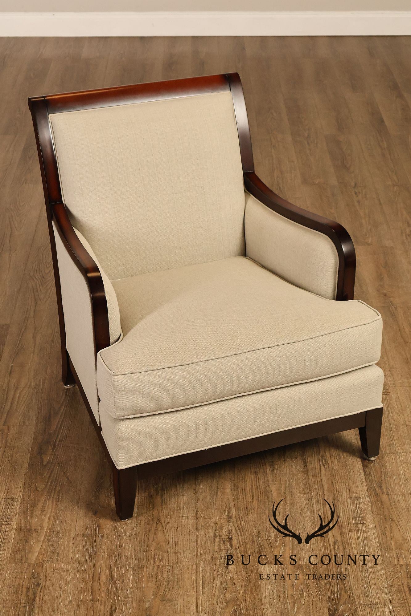 Baker Milling Road Collection Pair Of Transitional Lounge Chairs