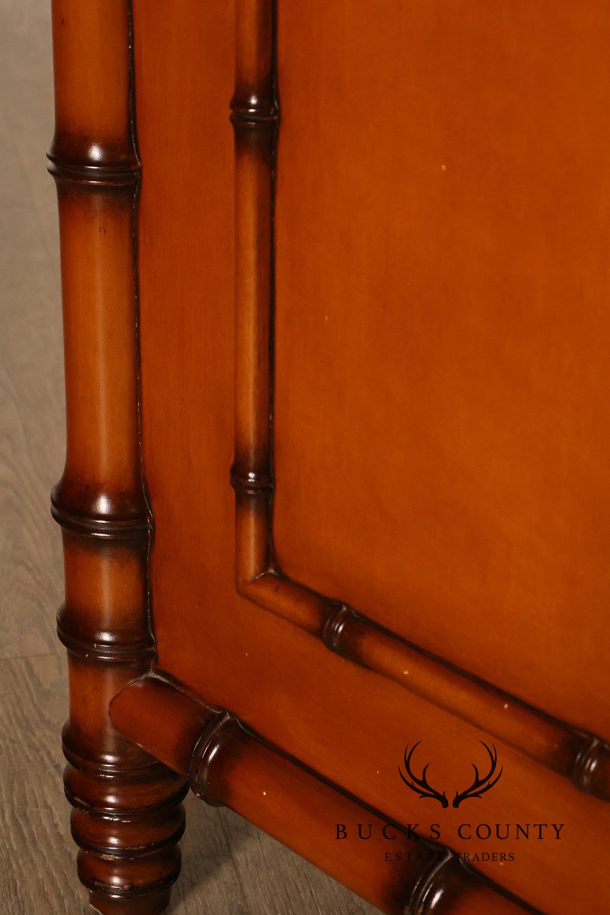 Williams Sonoma Marble Top Faux Bamboo Chest of Drawers