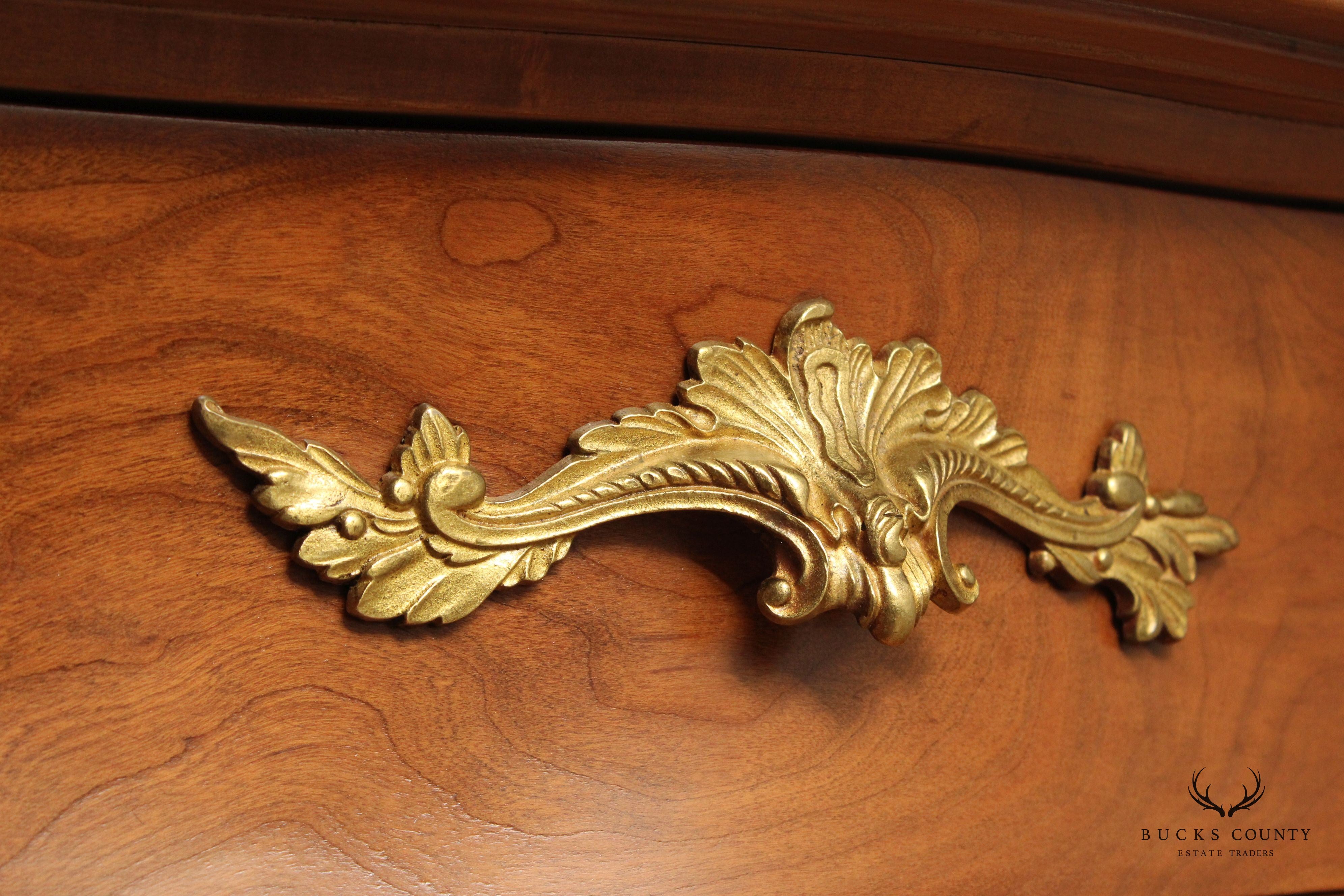 FRENCH LOUIS XV ROCOCO STYLE BOMBE TRIPLE DRESSER