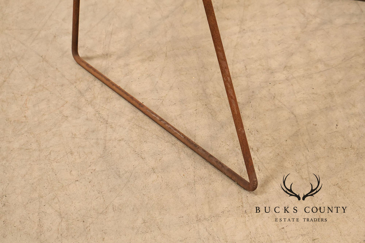 Mid Century Modern Harry Bertoia Style Diamond Wire Lounge Chair