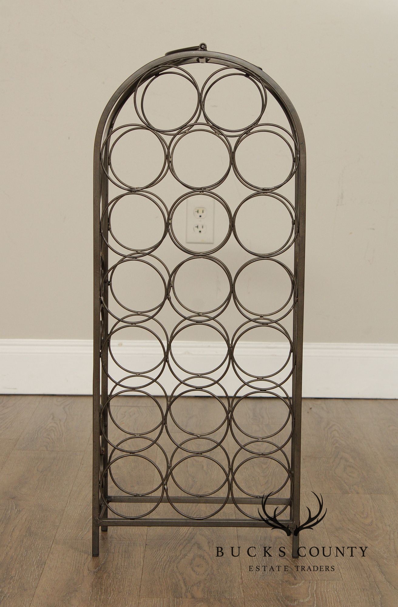 Arched 20-Bottle Iron Wine Rack