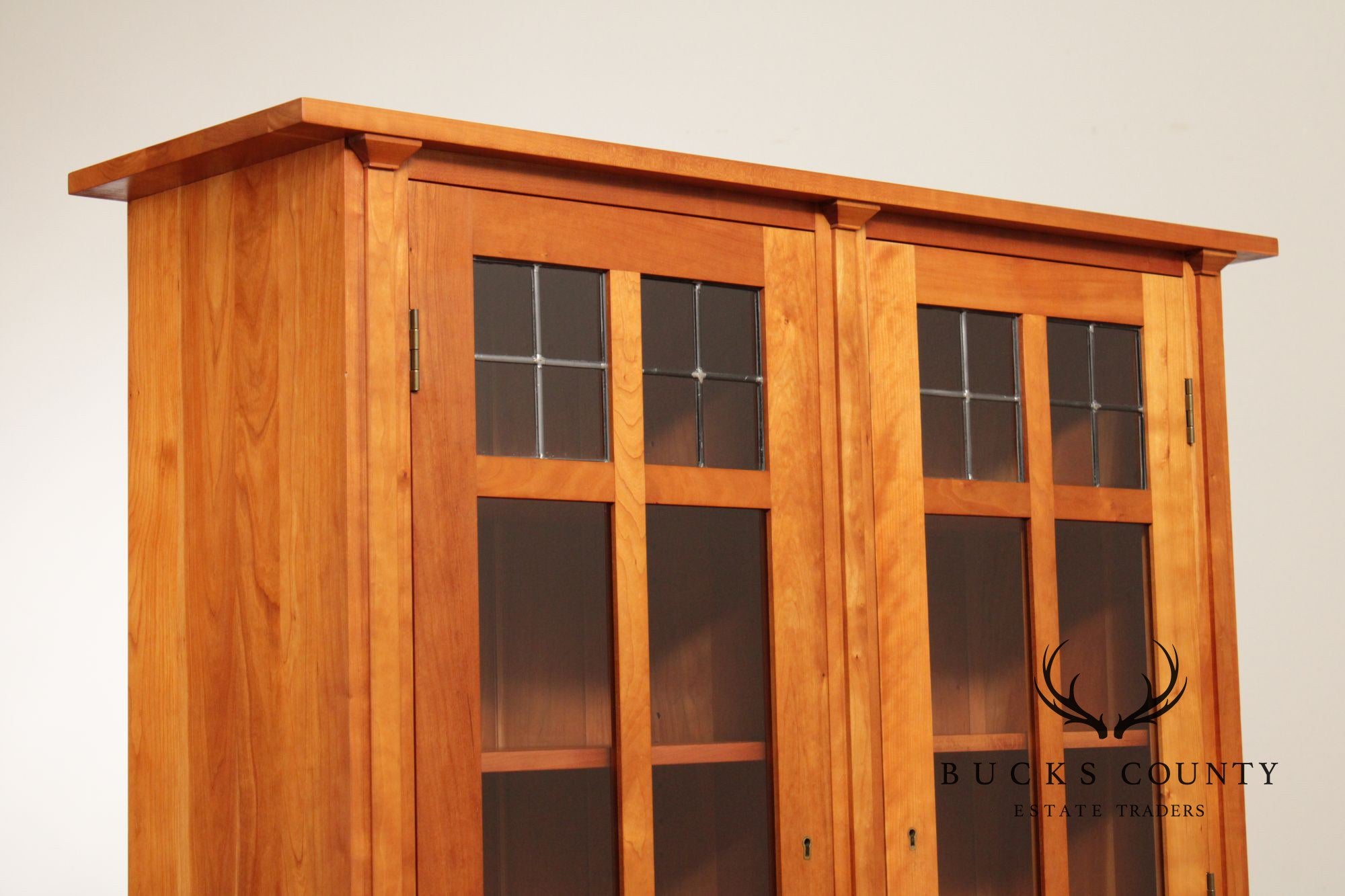 Stickley Mission Collection Cherry Double-Door Bookcase