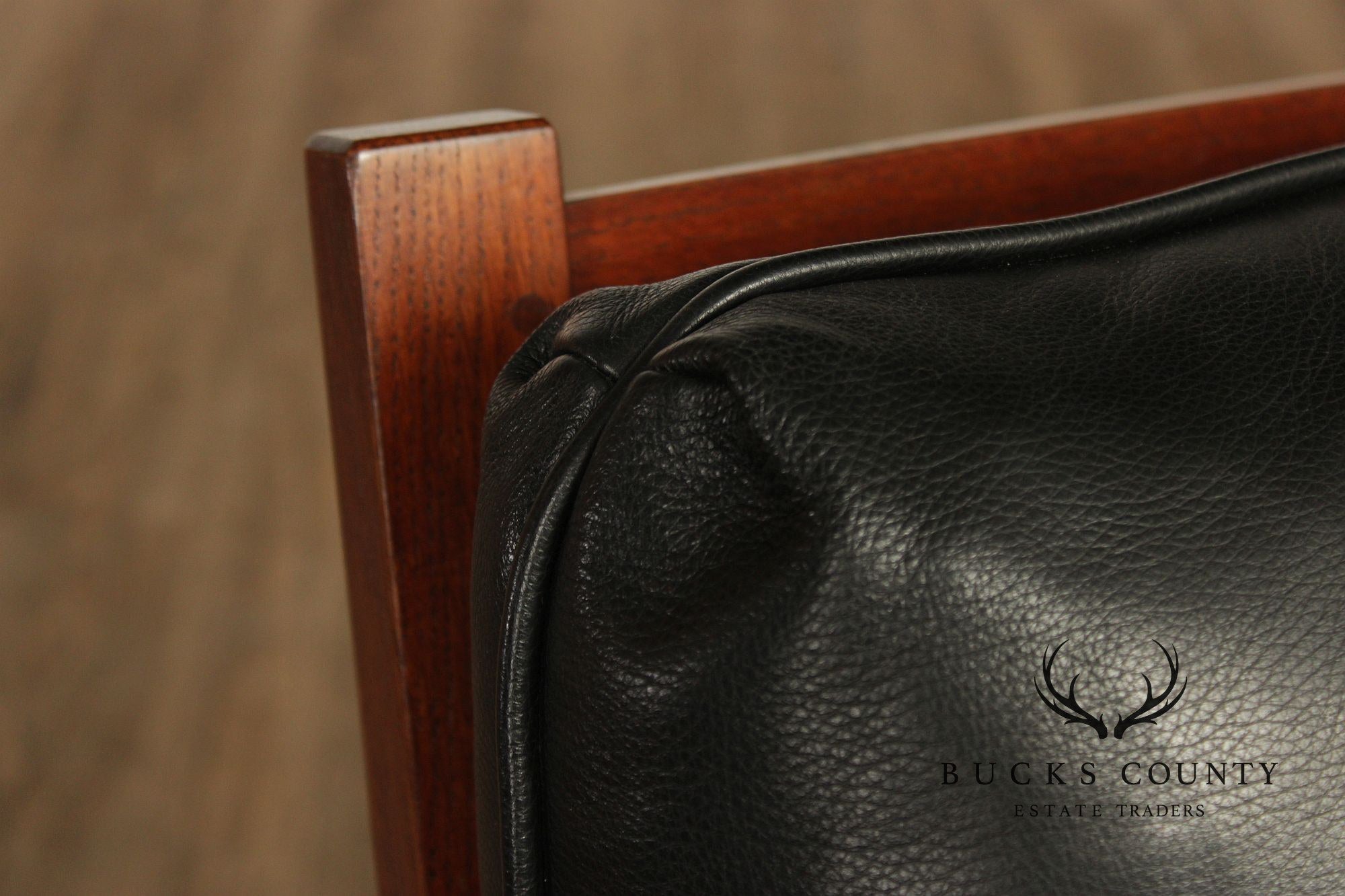 Stickley Mission Collection Oak Bow Arm Morris Chair and Ottoman