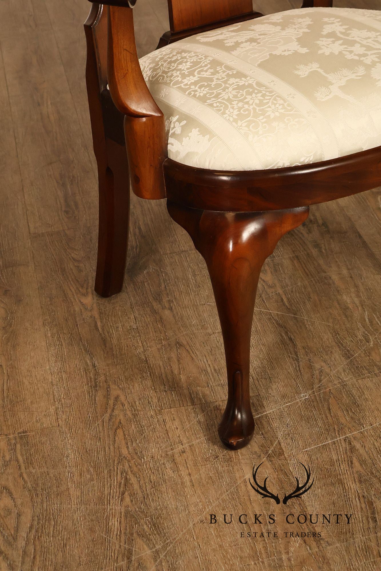 Saybolt Cleland Queen Anne Style Vintage Walnut Armchair