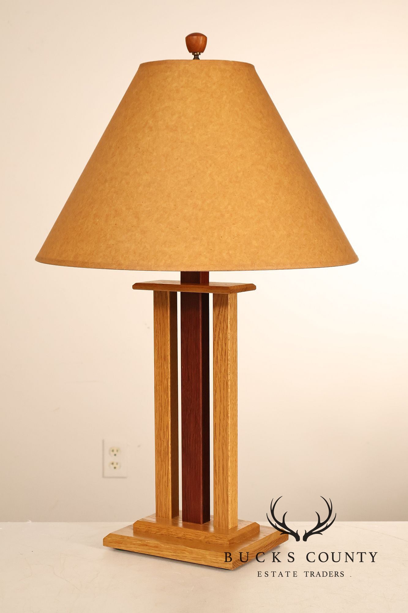 VNC Designs Mission Style Oak Table Lamp