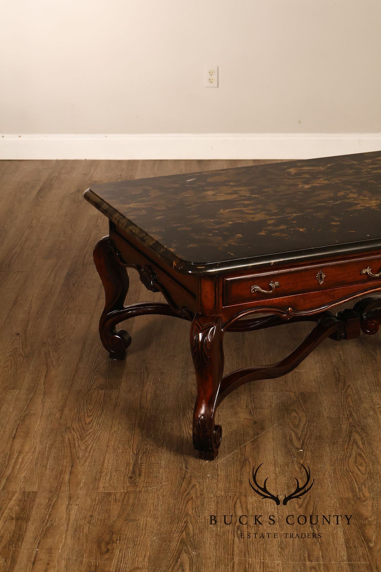 Henredon Carlyle Collection Louis XV Style Marble Top Cocktail Table