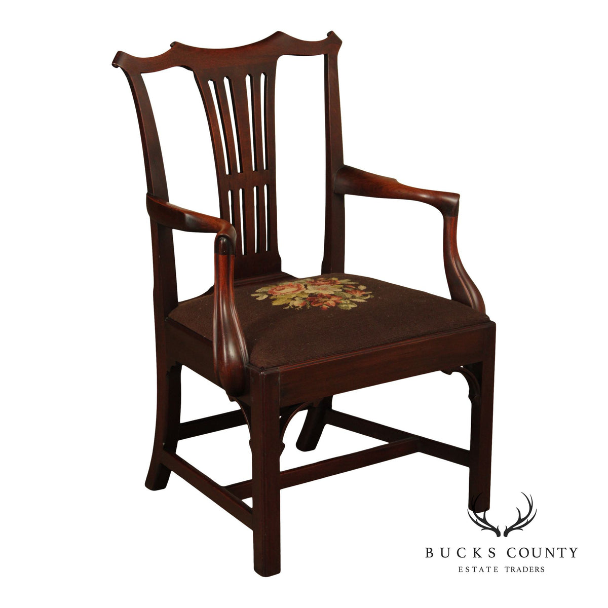 Antique Mahogany Georgian Style Armchair