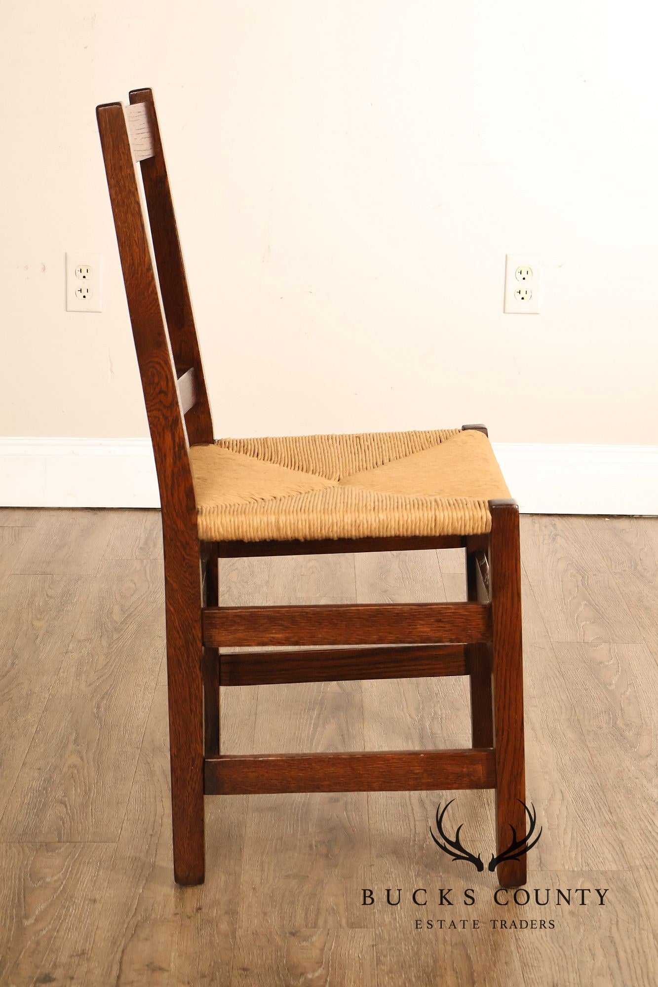 Antique L. & J.G. Stickley Arts And Crafts Oak Side Chair #370