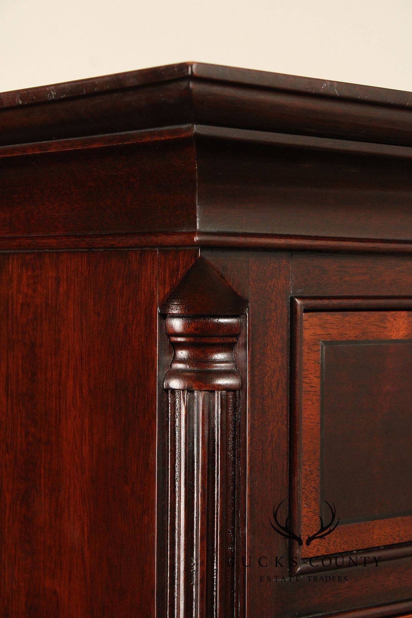 Stickley Georgian Style Inlaid Mahogany Tall Chest