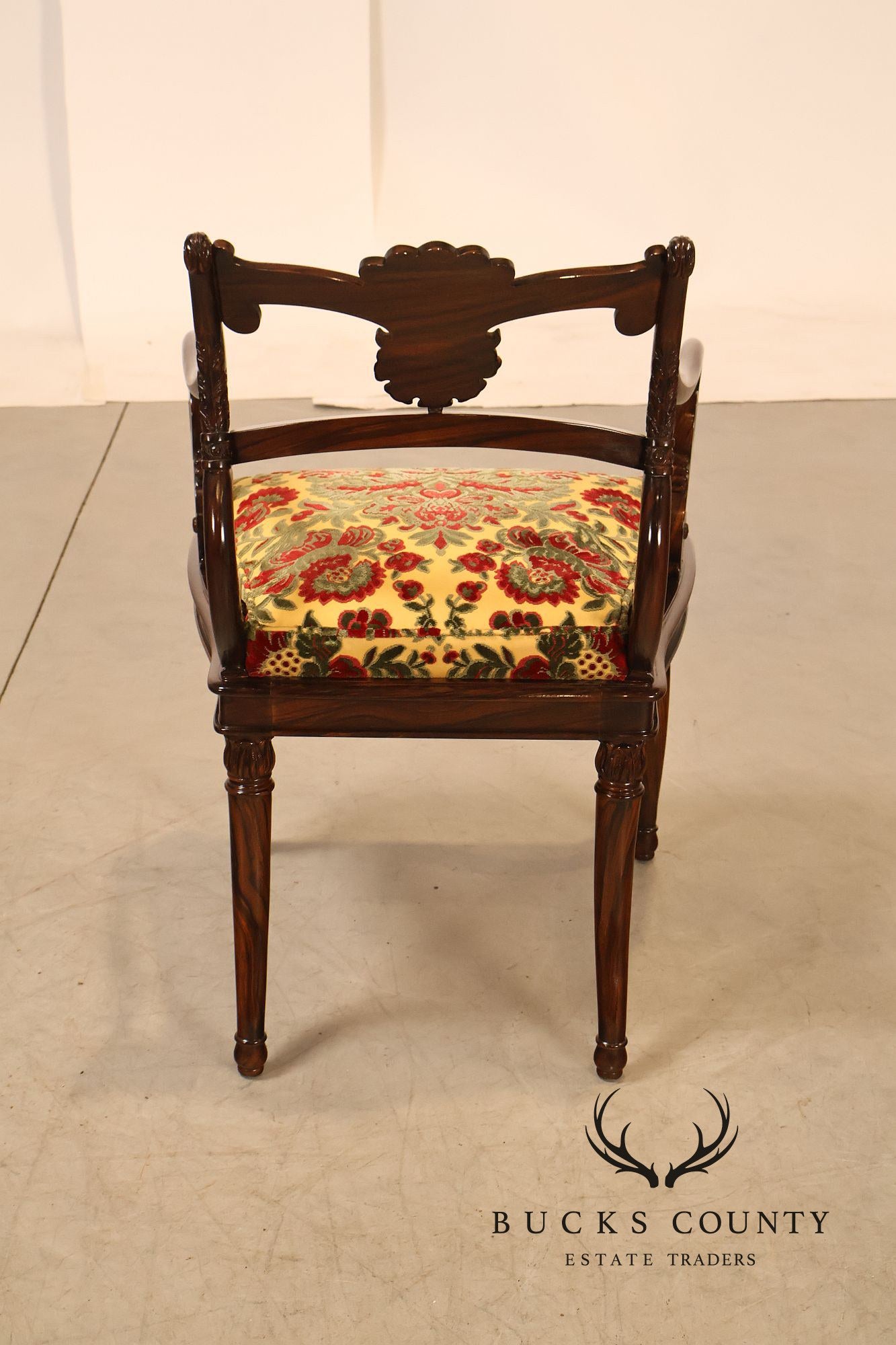 Smith & Watson Pair of Carved Mahogany Armchairs
