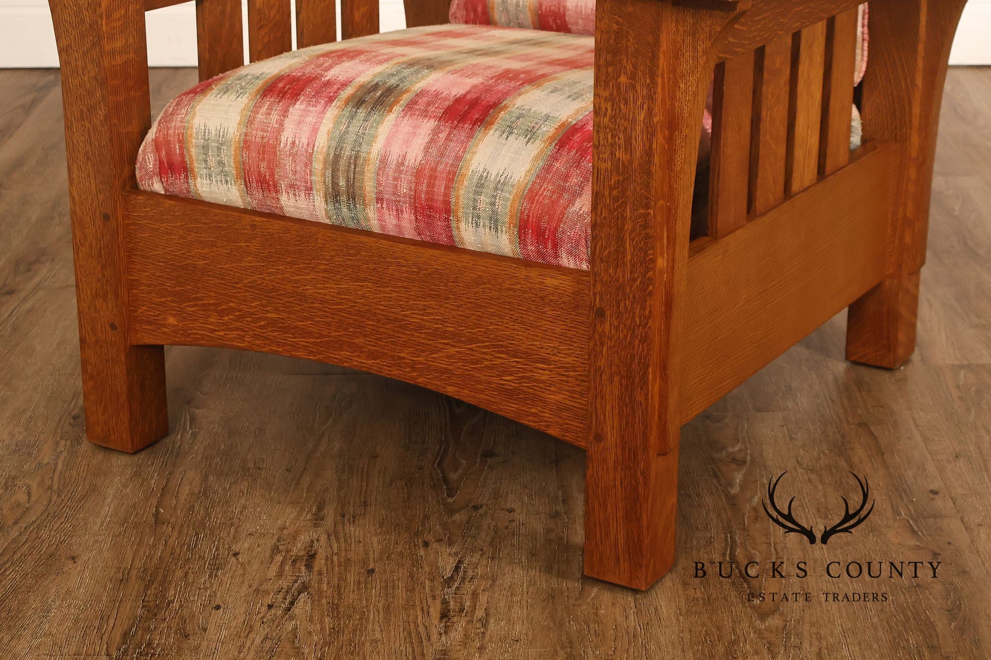 Stickley Mission Collection Oak Bow Arm Morris Chair