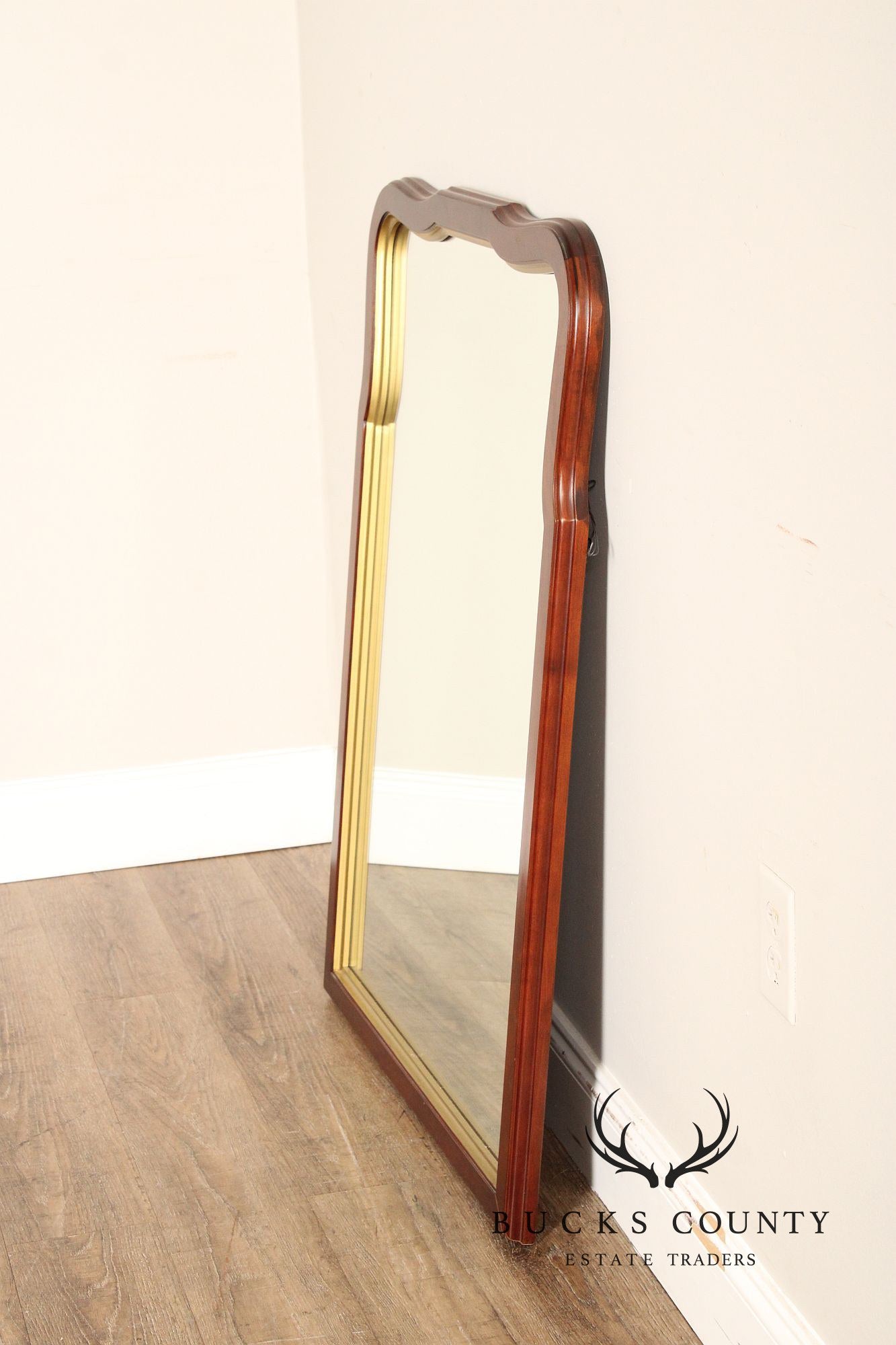 Statton Traditional Cherry and Partial Gilt Wall Mirror