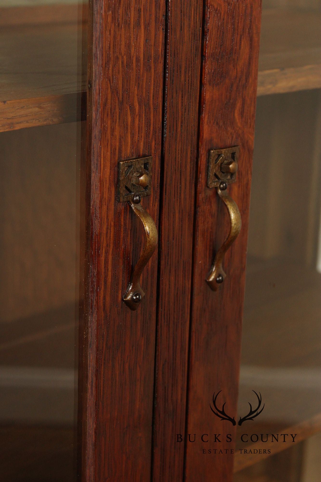 Stickley Brothers Antique Mission Oak Glass China Cabinet