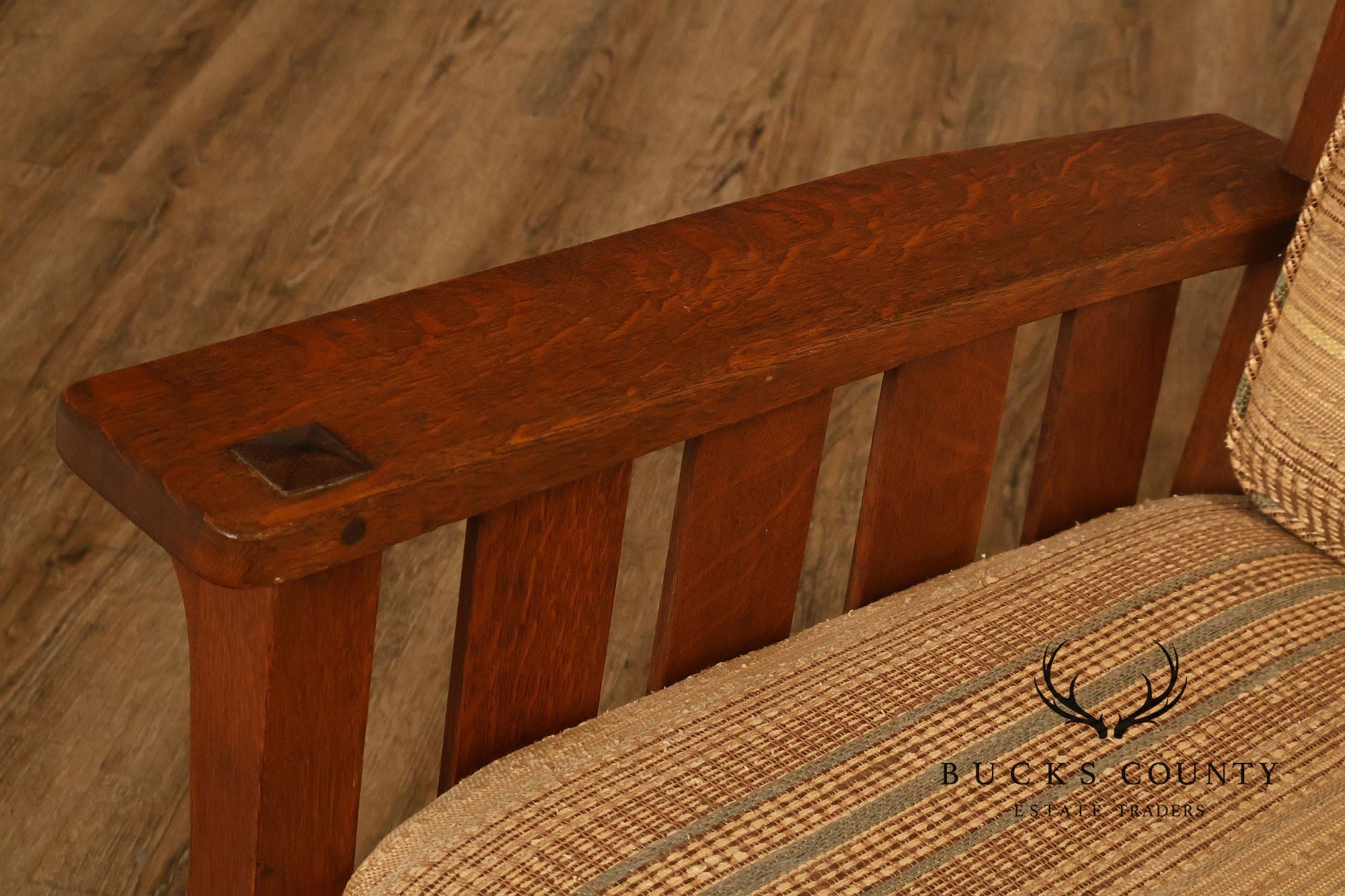 Antique Lifetime Arts And Crafts Oak Rocking Chair