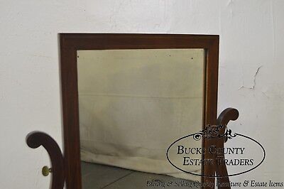 Antique 19th Century Mahogany Shaving Mirror w/ Drawers