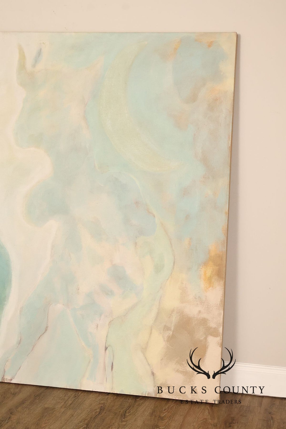 Large Modern Abstract Pastel Painting On Canvas By Paul C Wilson
