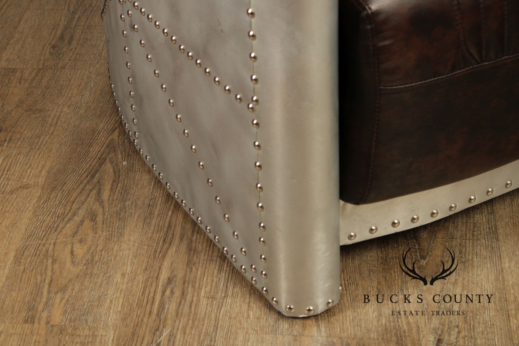Aviator Style Leather Sofa