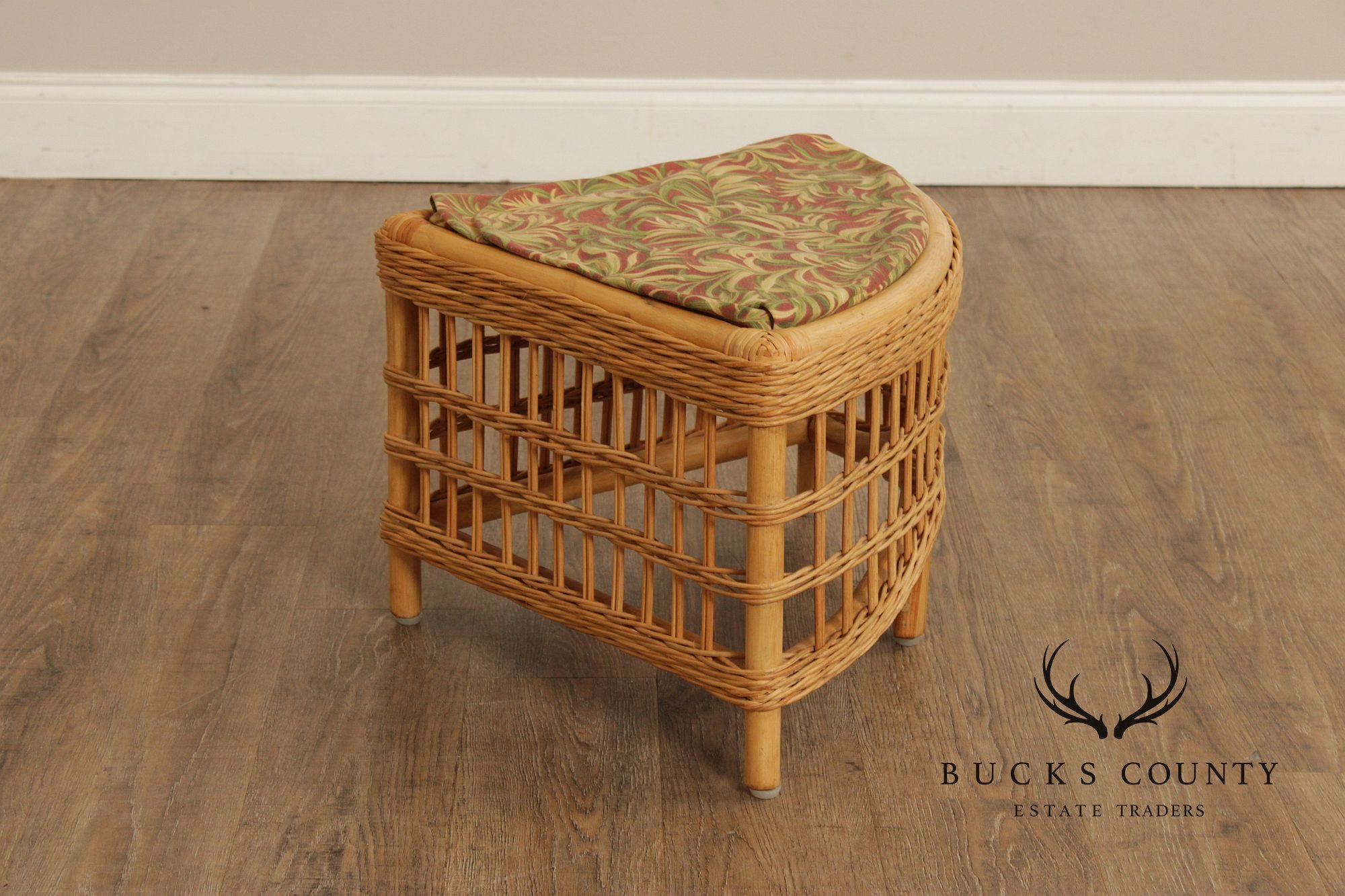 Braxton Culler Raffles Collection Rattan Coffee Table with Stools