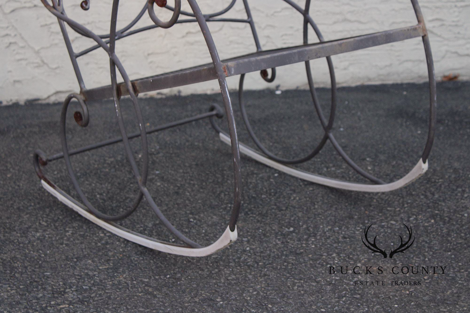 Vintage Wrought Iron Patio Rocking Chair