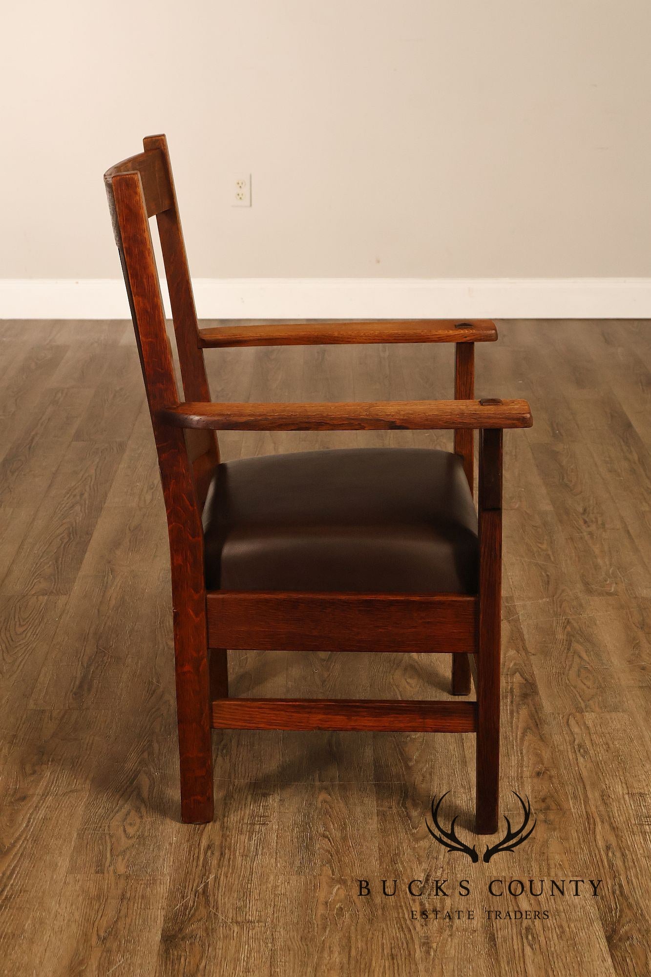 Antique Mission Quarter Sawn Oak Armchair