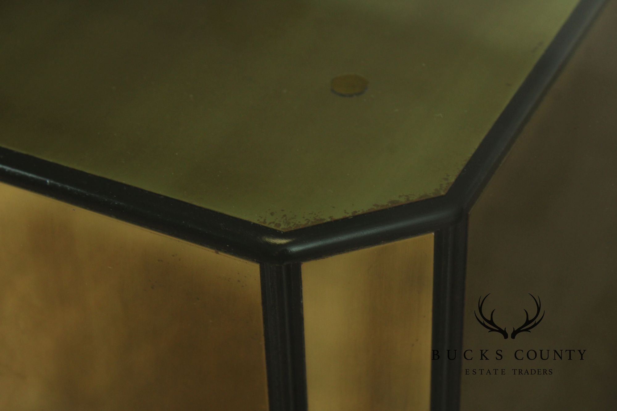 Mastercraft Hollywood Regency Brass and Glass Pedestal Dining Table