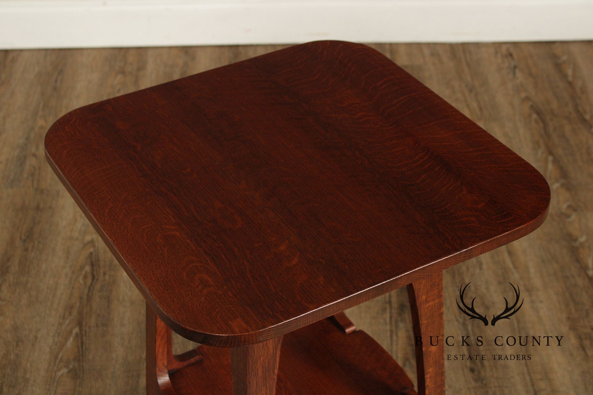 Stickley Mission Collection Arts & Crafts Pagoda Style Oak End Table