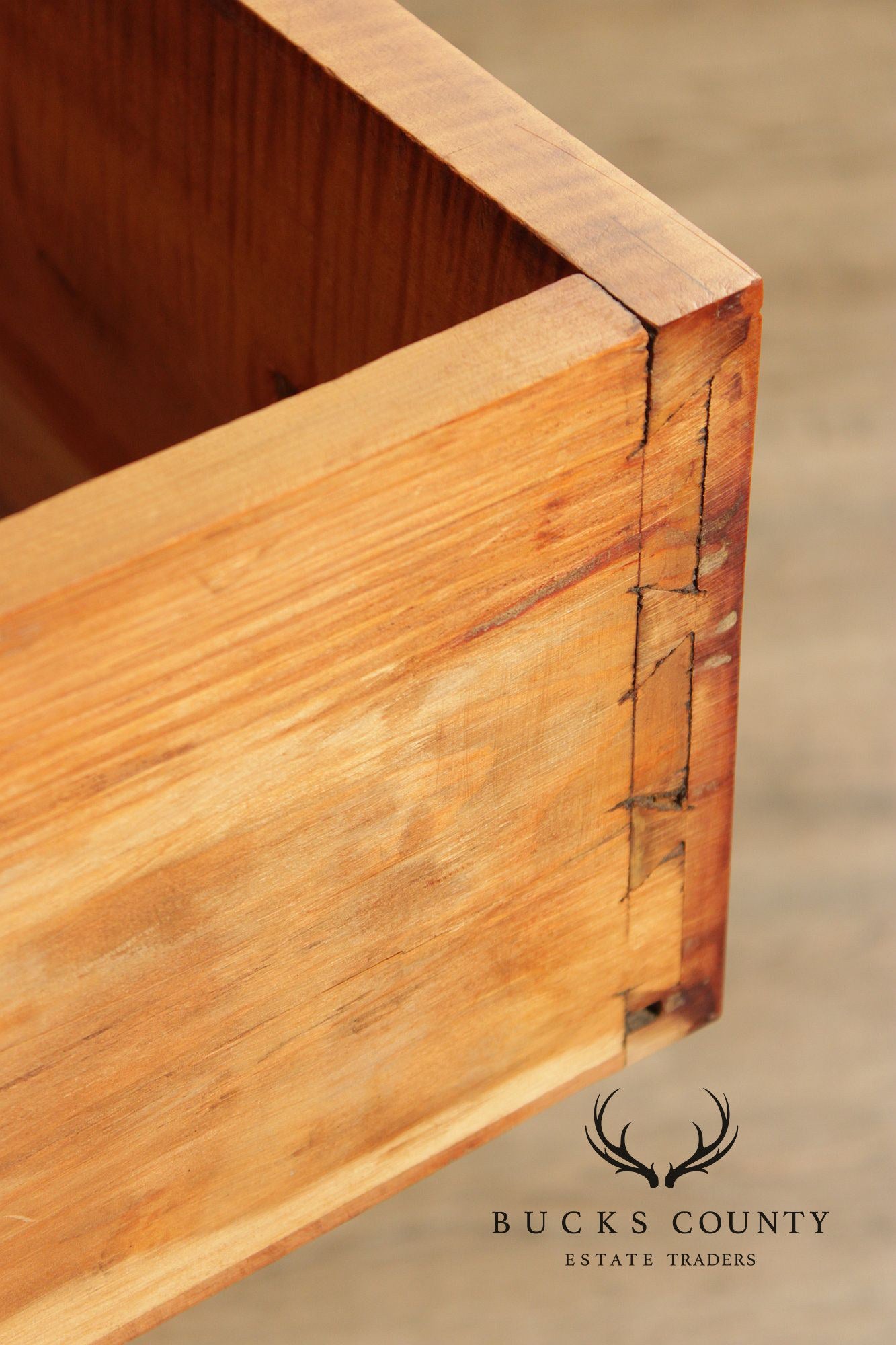 Antique Tiger Maple And Poplar Sheraton Chest Of Drawers