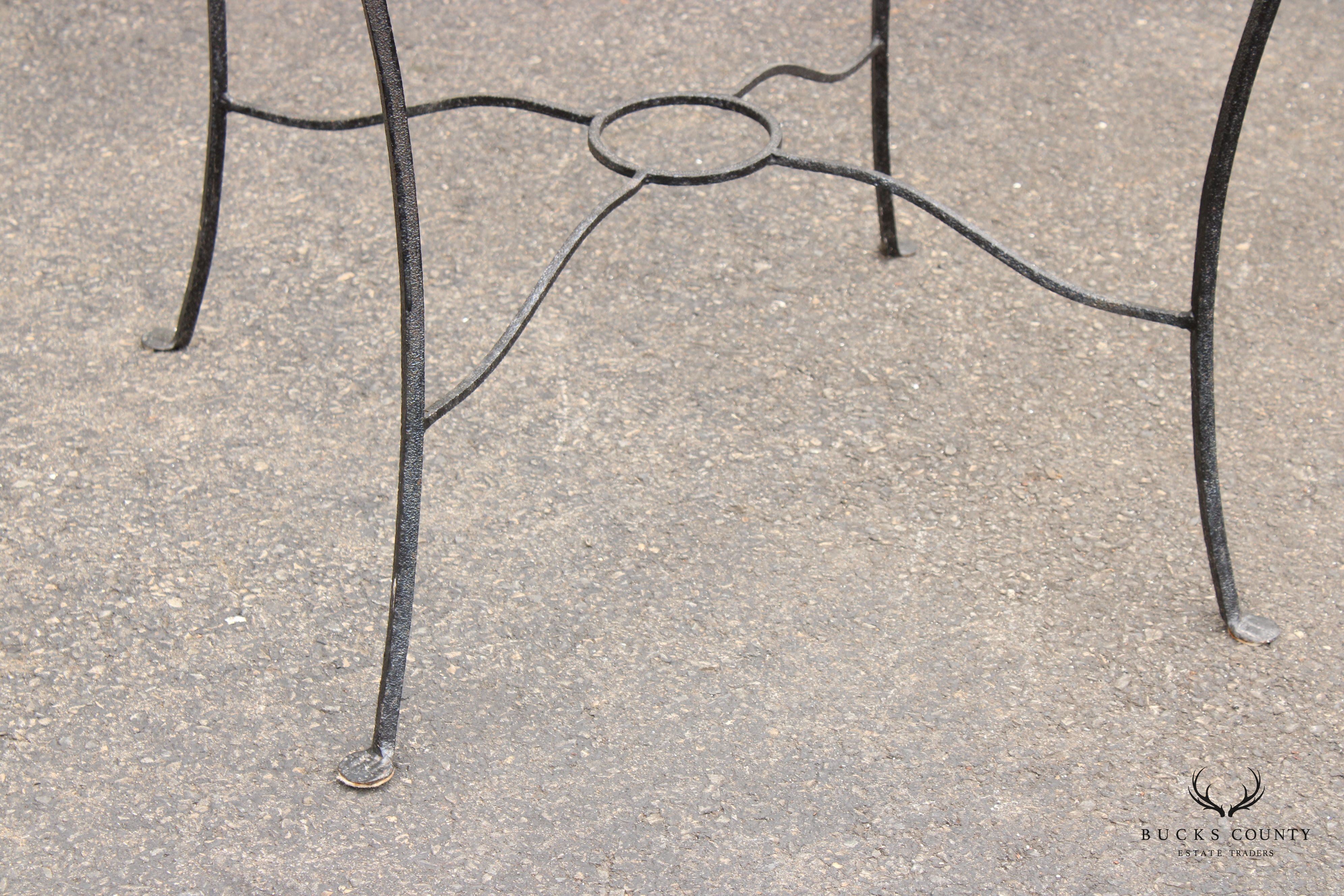 Vintage Wrought Iron Outdoor Dining Table Base