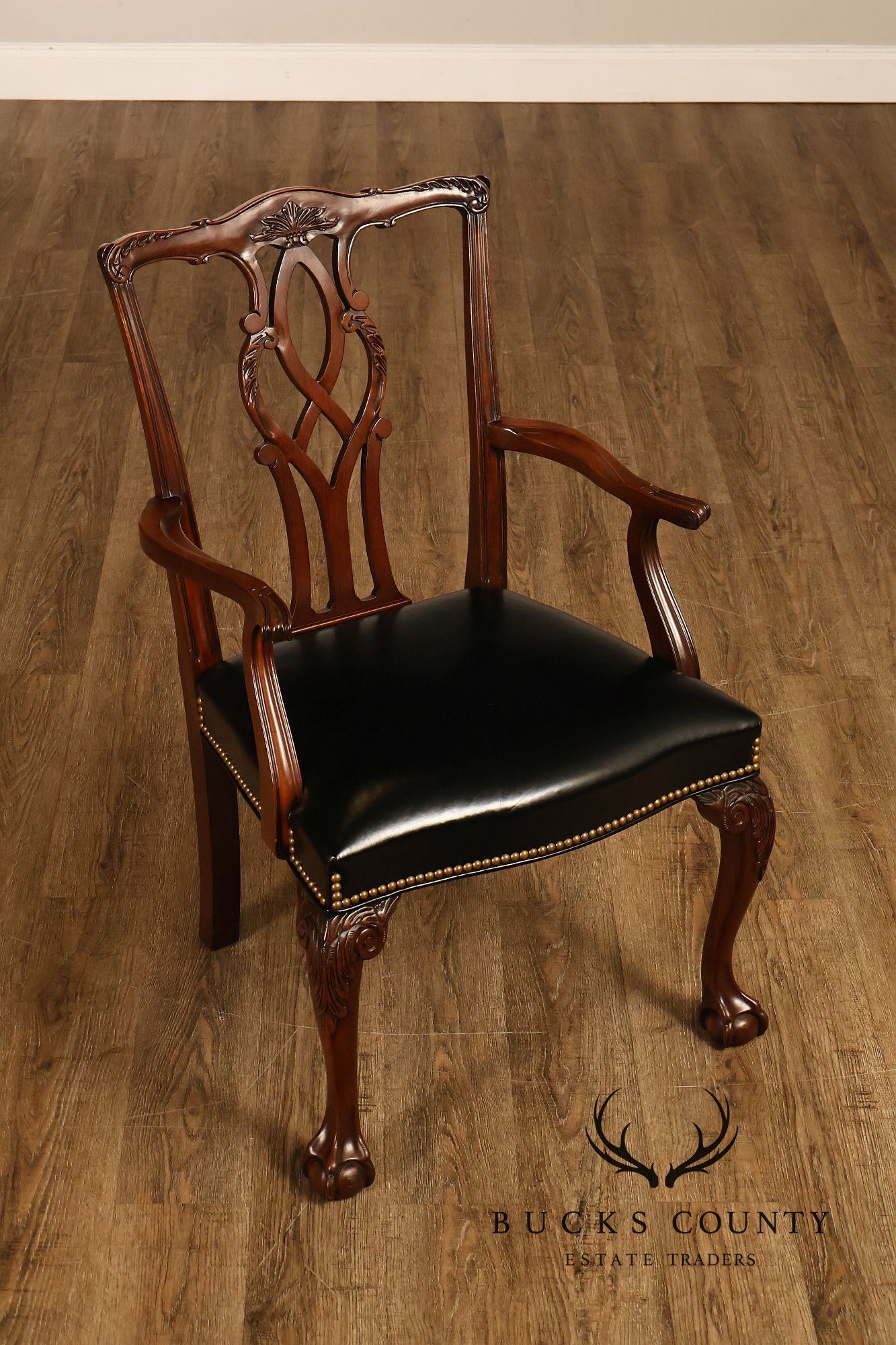 Kindel Chippendale Style Set of Six Mahogany Dining Chairs