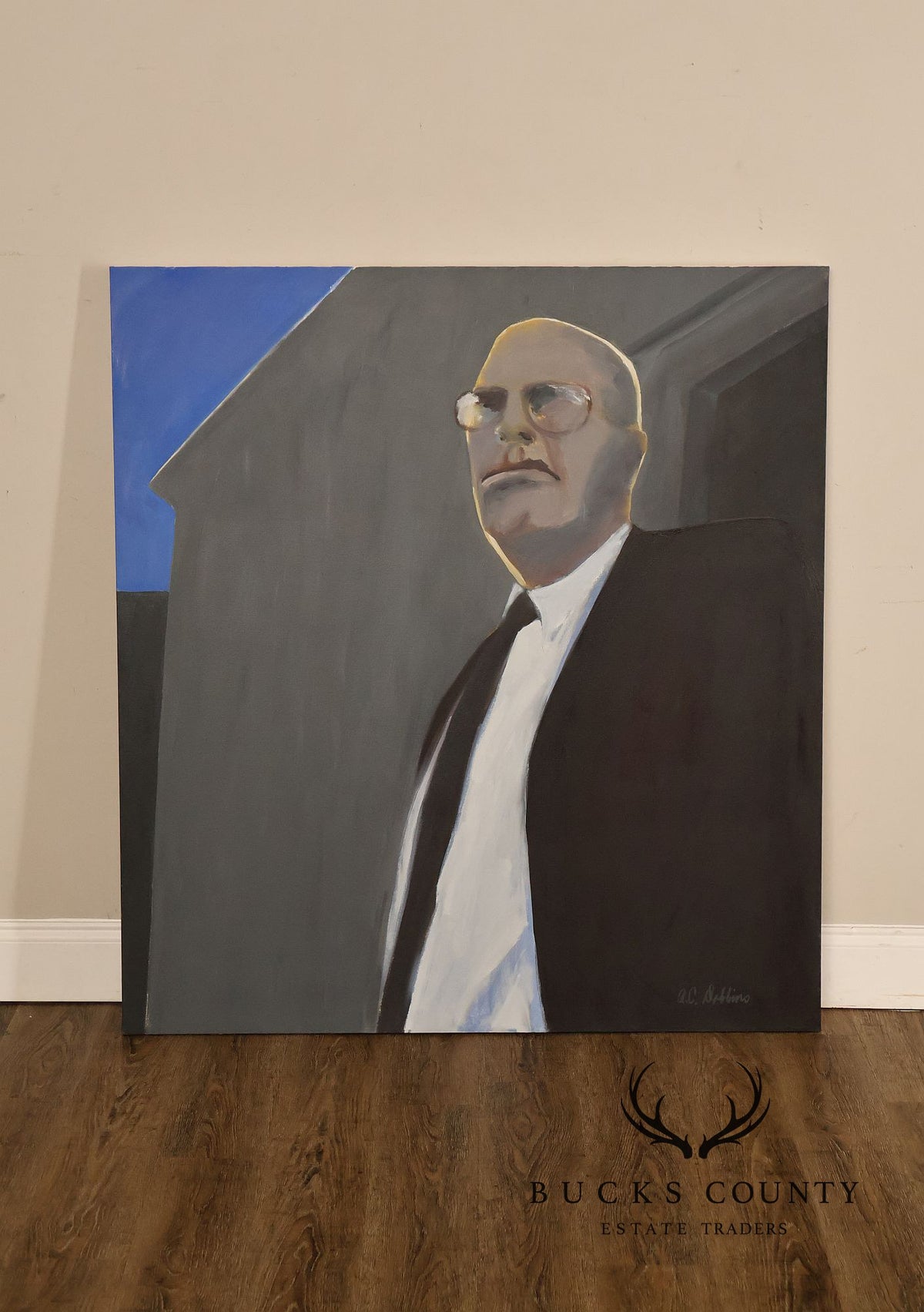 Anne Cooper Dobbins Oil Painting, 'The Contractor'