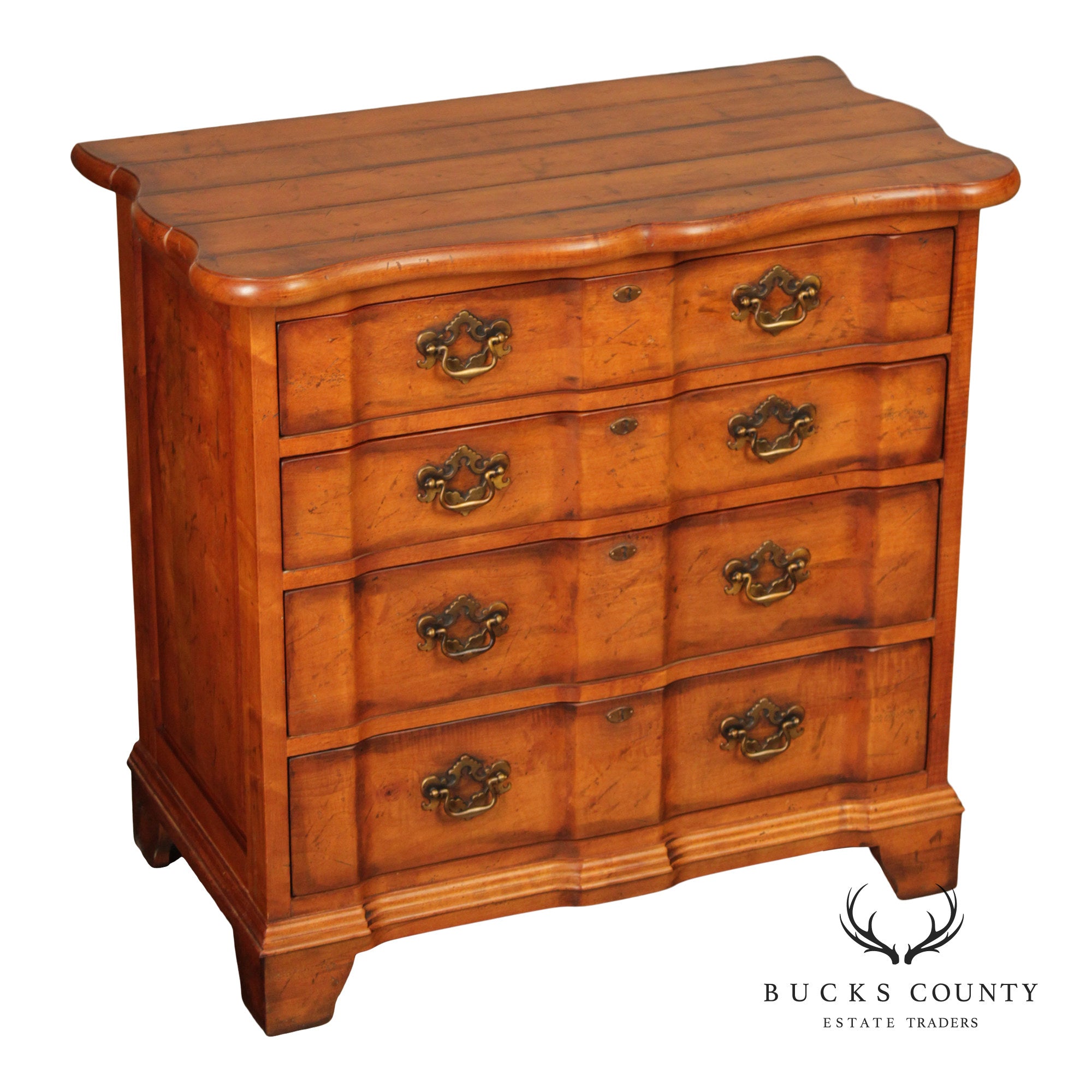 Century Furniture Georgian Style Block Front Bedside Chest