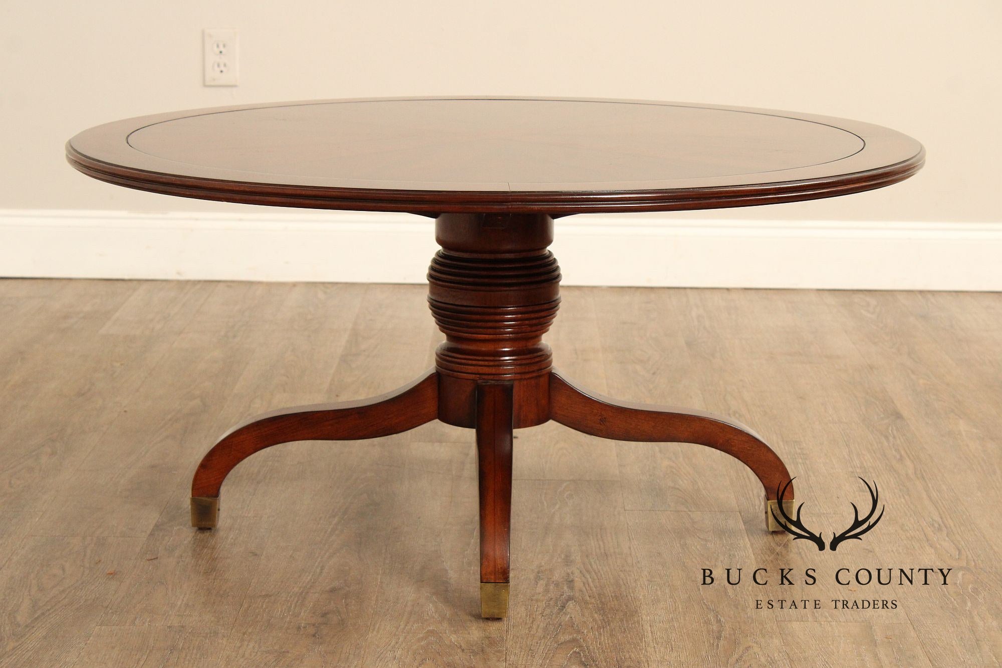 Regency Style Mahogany Round Top Coffee Table