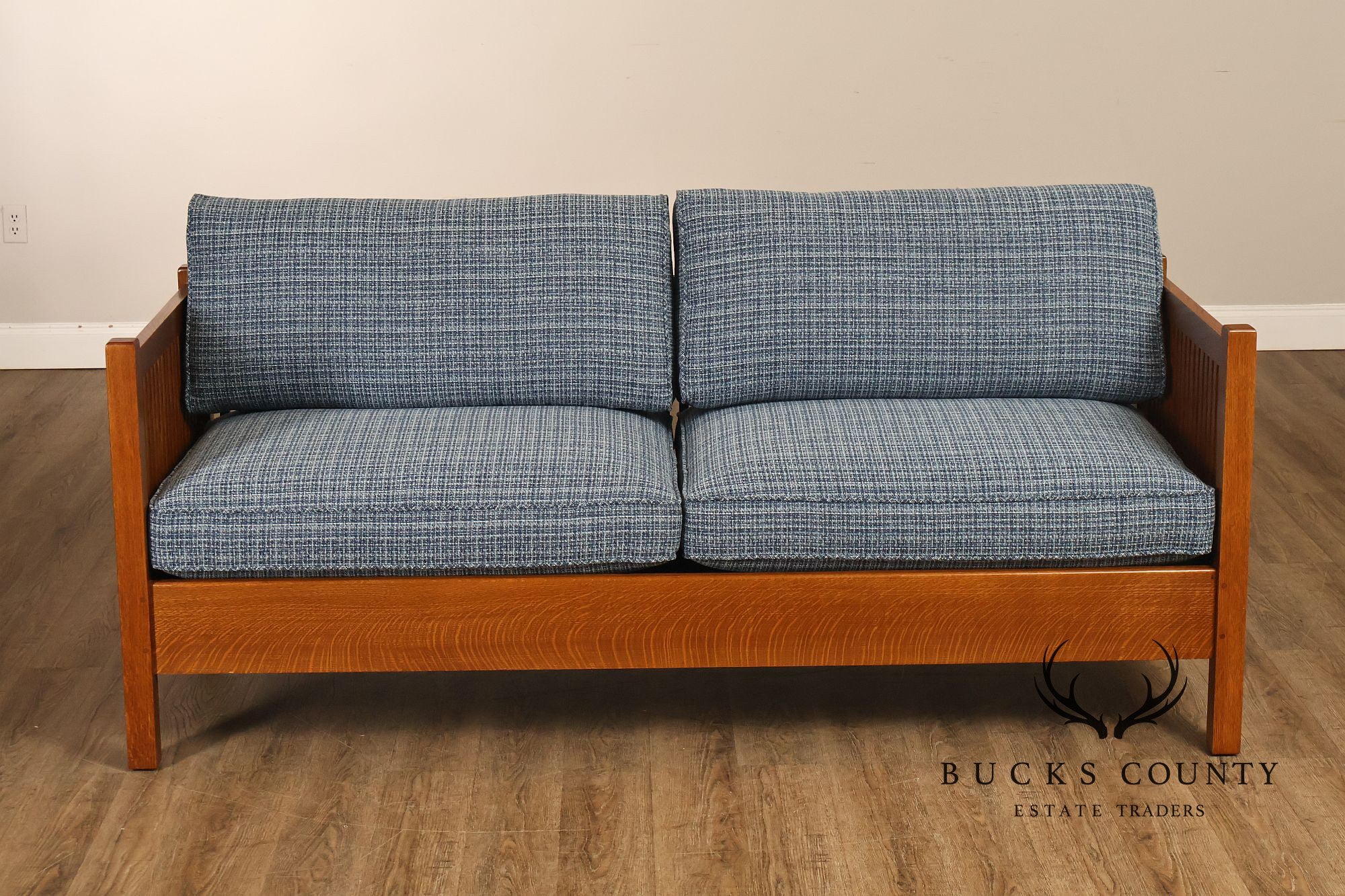 Stickley Mission Collection Oak Spindle Sofa