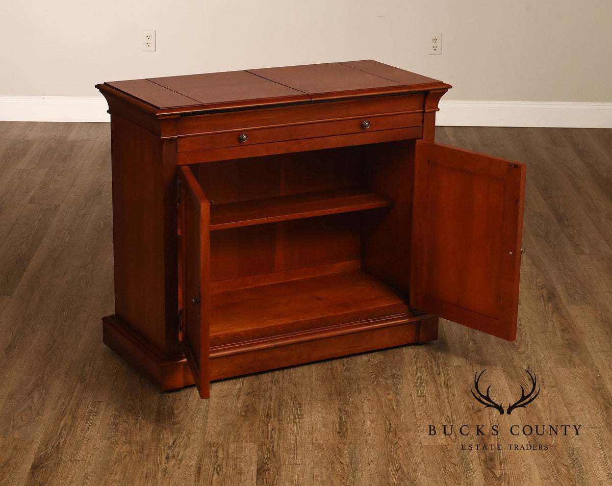 Ethan Allen 'Medallion' Cherry Flip-Top Server