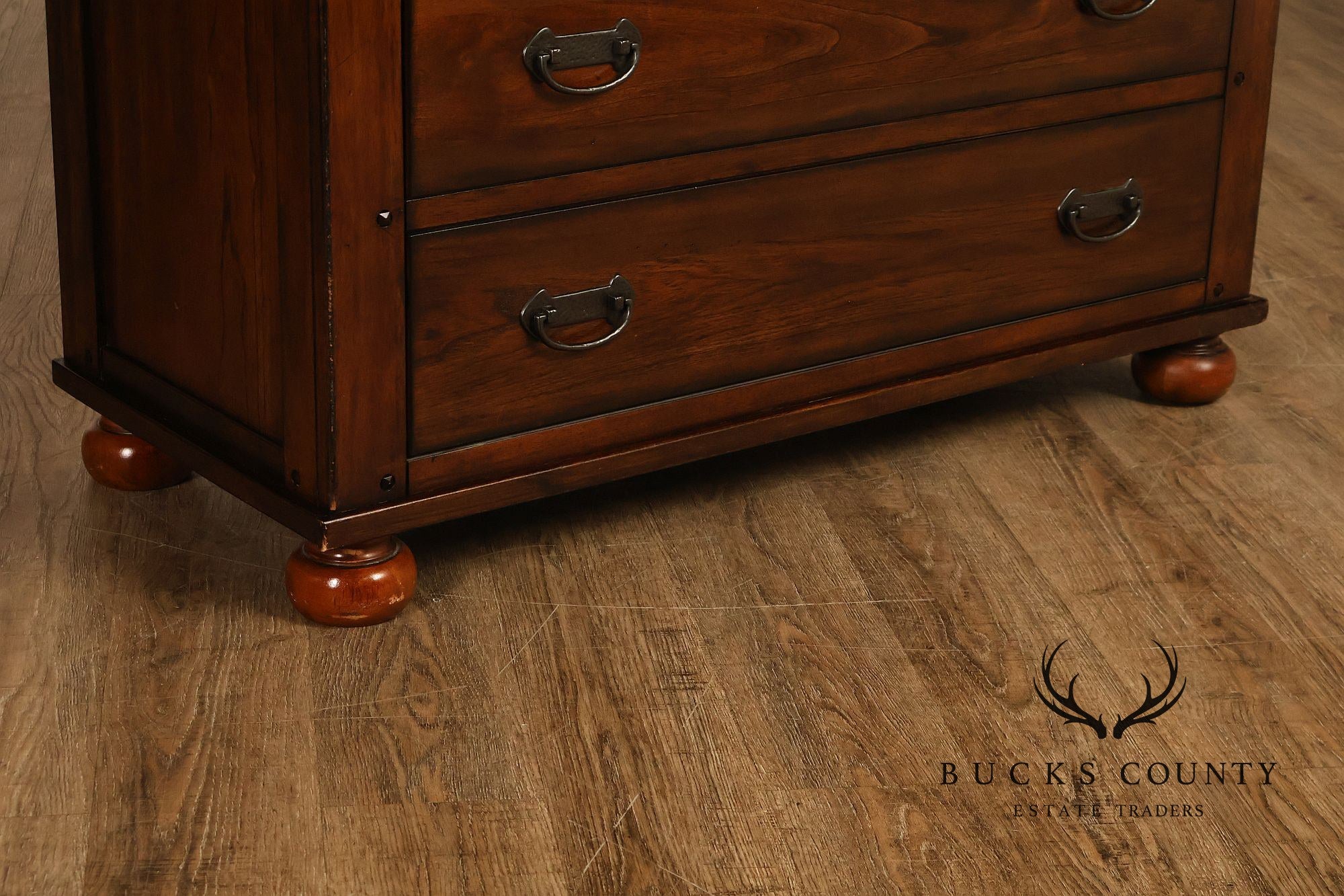Mission Style Media Chest With Open Storage