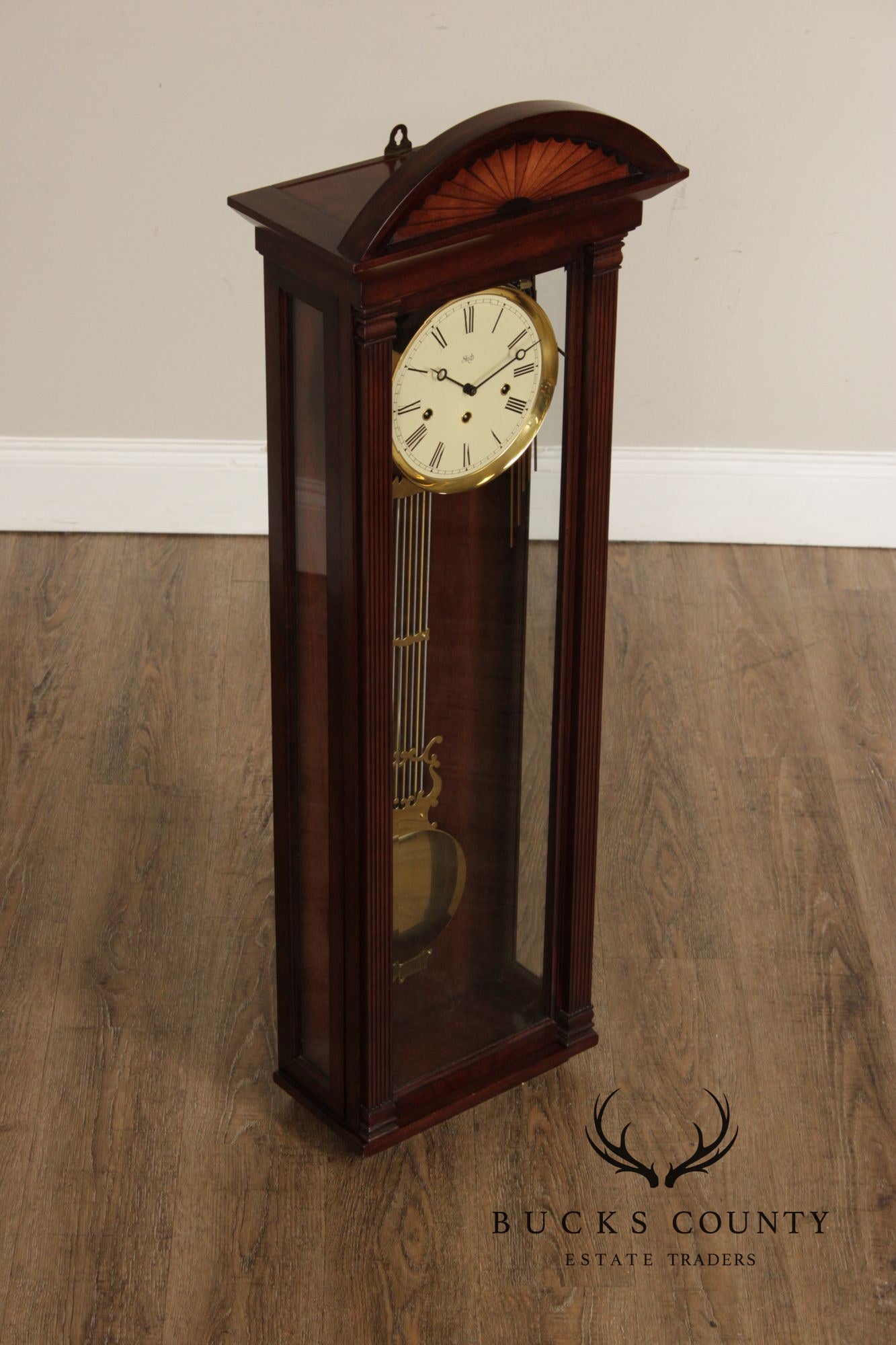 Sligh Federal Style Cherry Regulator Wall Clock