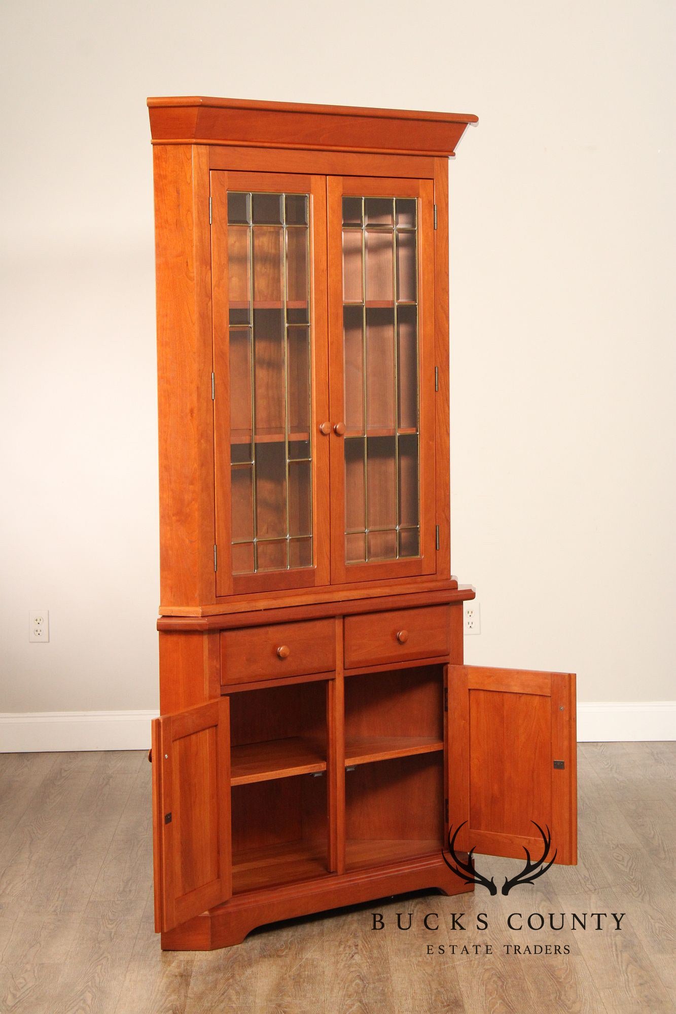 Hunt Country Furniture Cherry Corner Cabinet