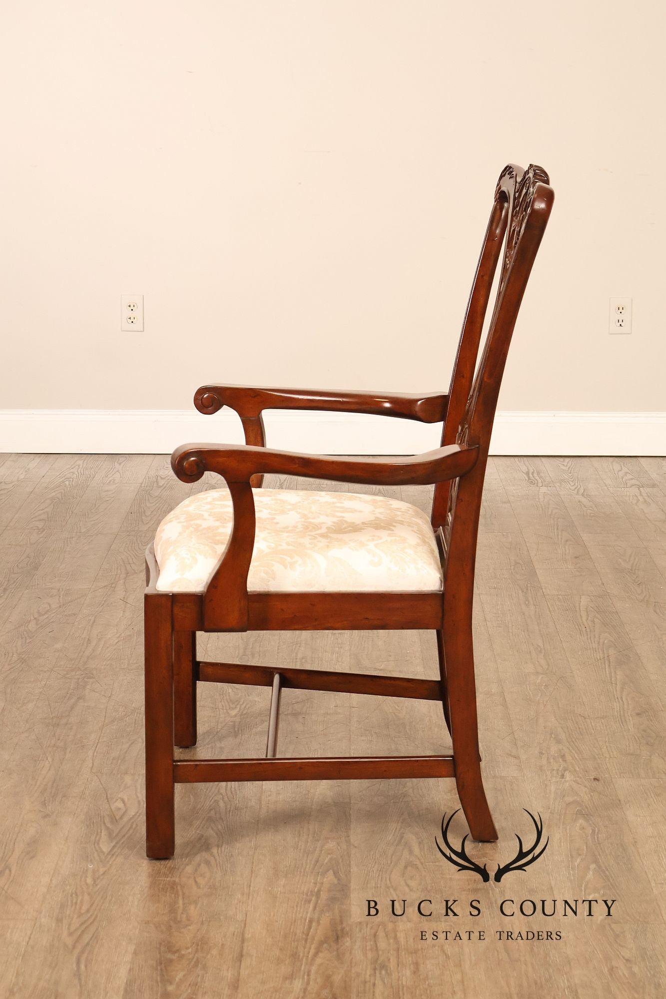 Scarborough House Chippendale Style Pair Of Mahogany Armchairs