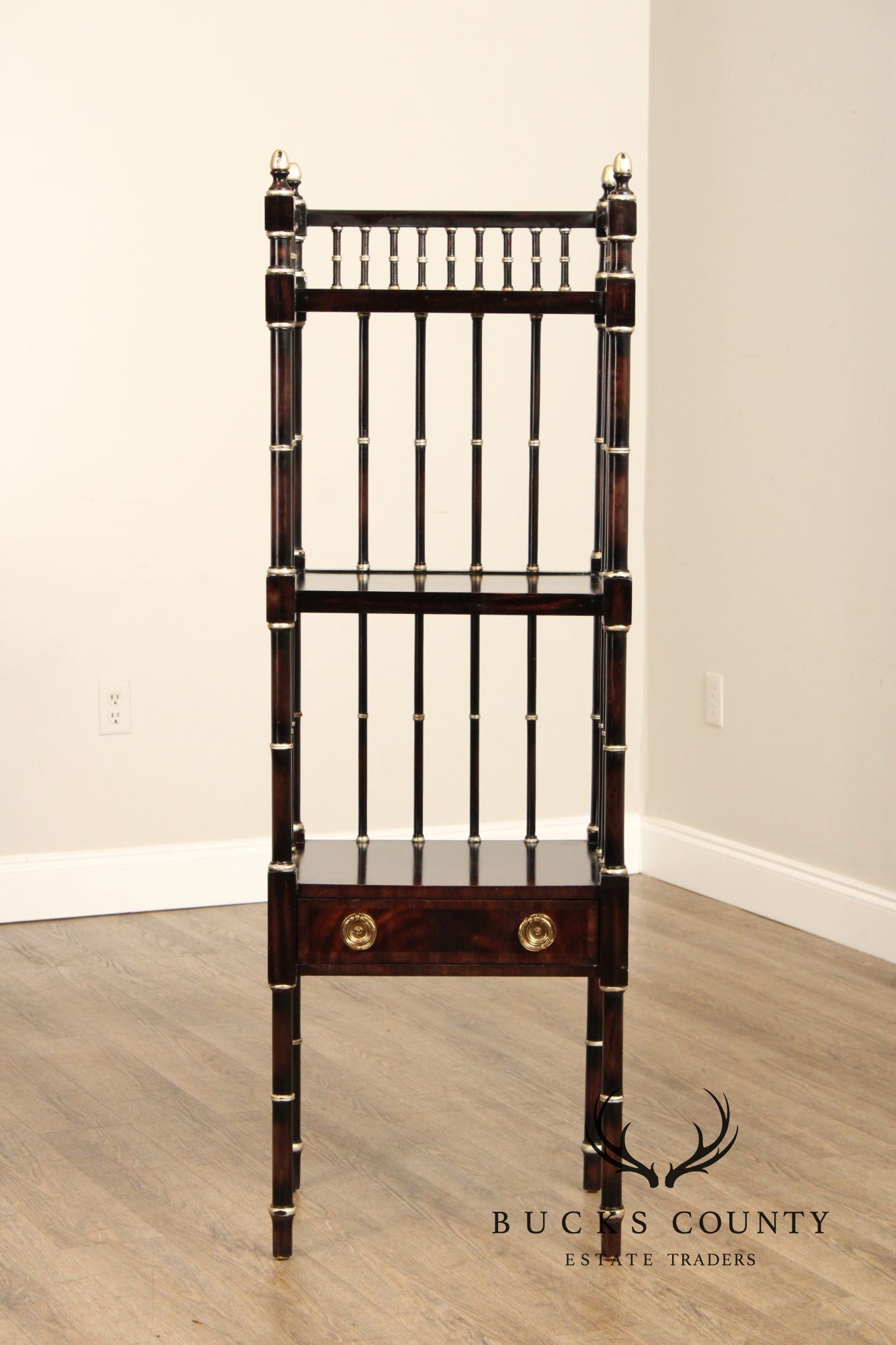 Maitland Smith Regency Style Mahogany Etagere