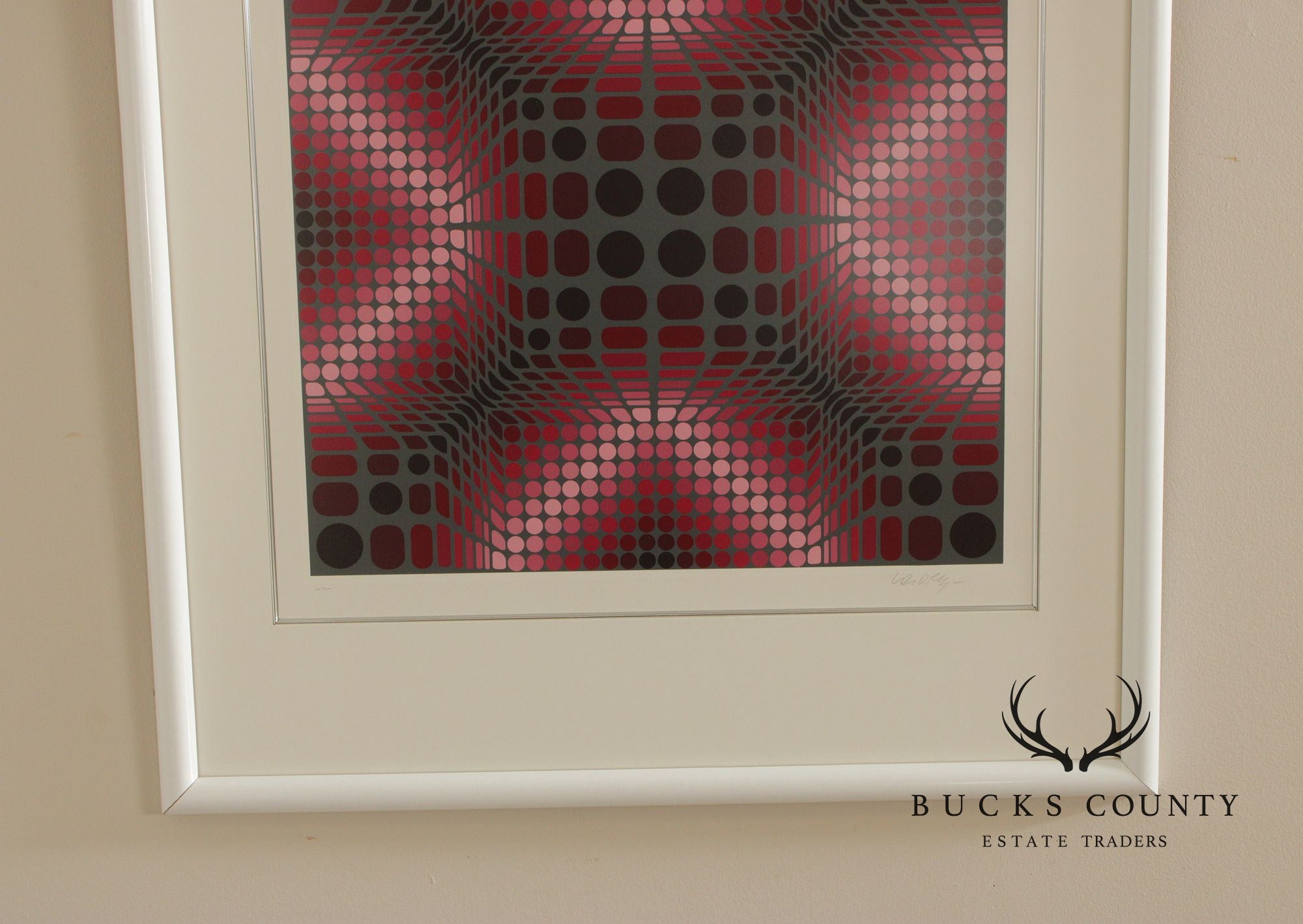 Victor Vasarely 'Bouloss' Op Art Numbered Lithograph