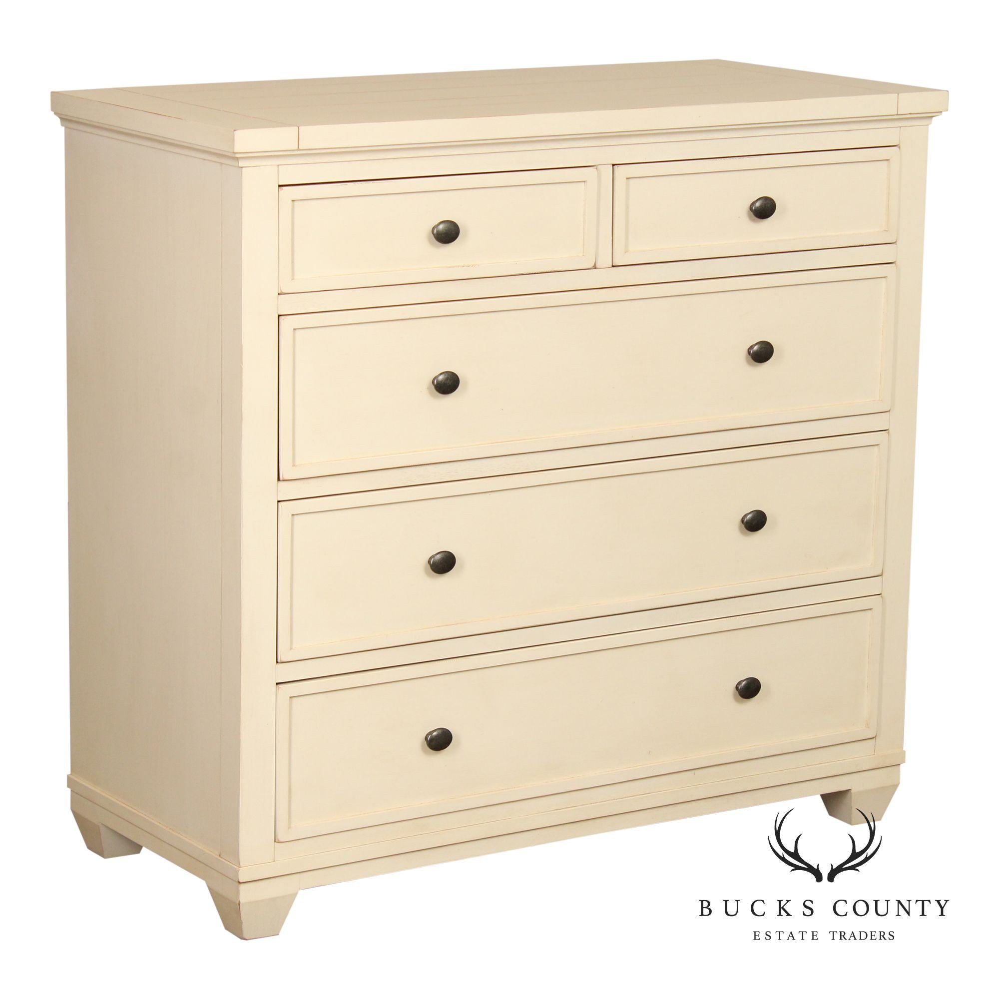 Ethan Allen Reeves Painted Tall Dresser